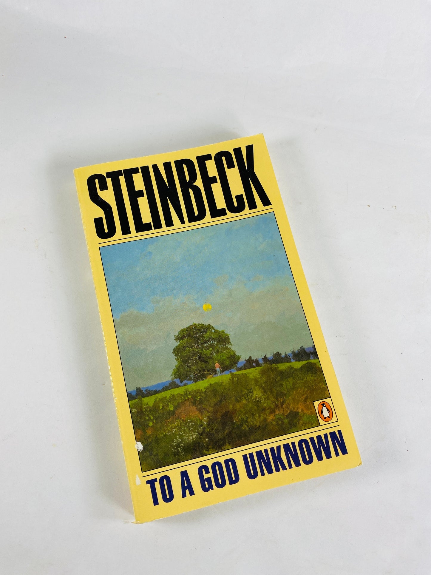 1986 John Steinbeck Vintage paperback book Cannery Row, To a God Unknown, Winter of our Discontent Pulitzer Prize Stocking stuffer Penguin