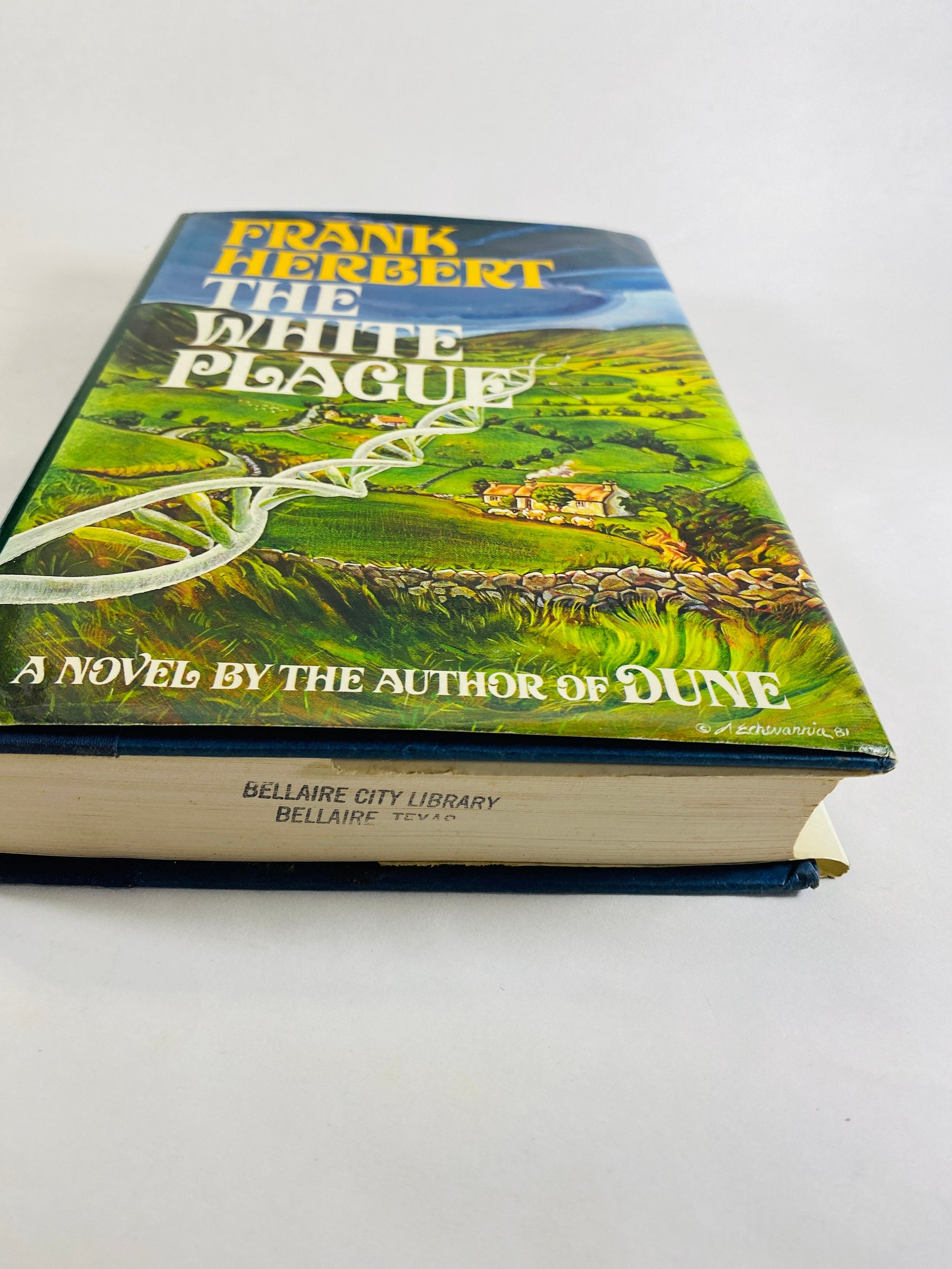 White Plague Vintage book by Frank Herbert author of Dune circa 1982. Madman unleashes a terrible plague upon the human race.