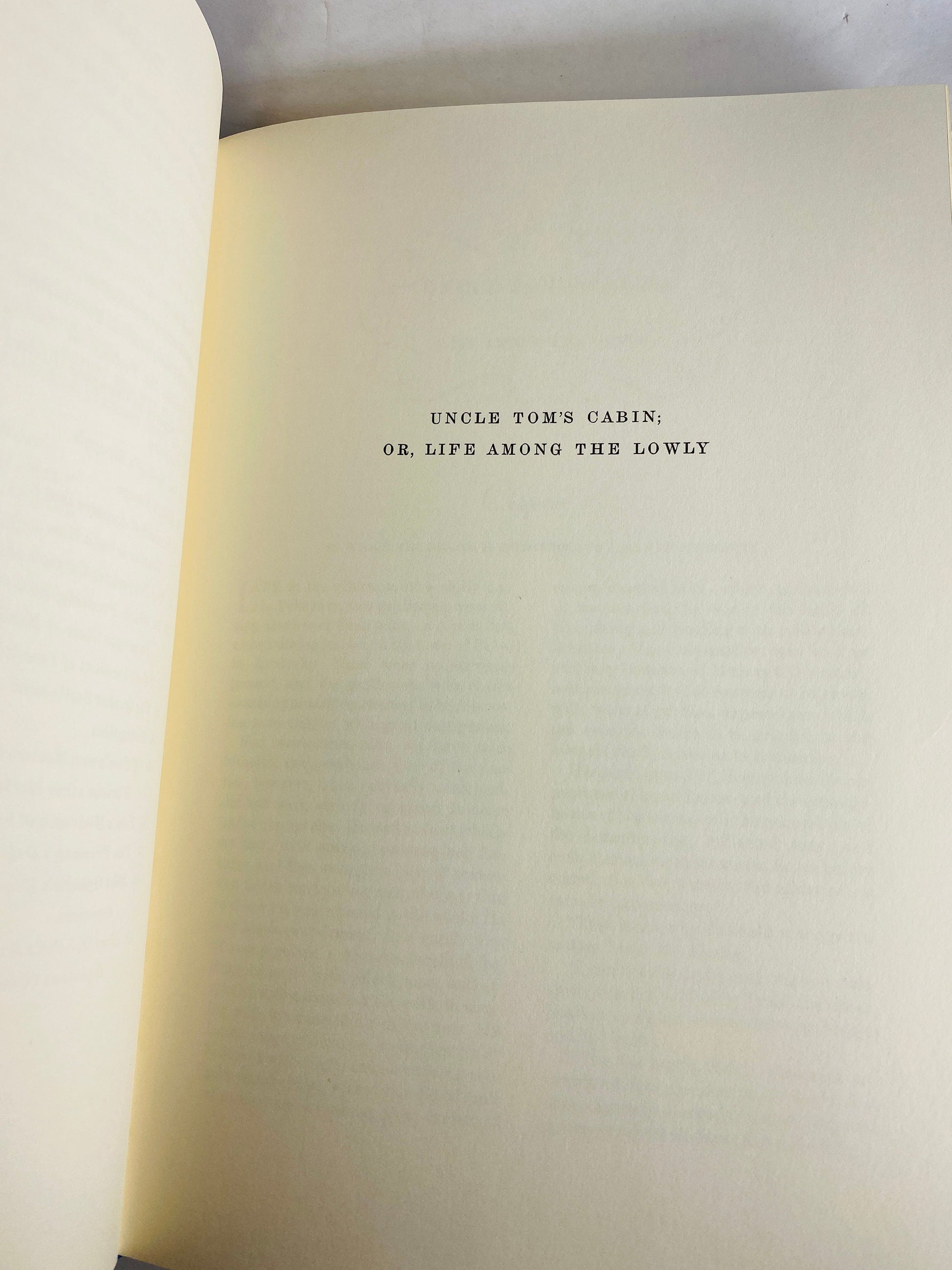 Uncle Tom's Cabin by Harriet Beecher Stowe Life Among the Lowly vintage leather Easton Press Anti-slavery book circa 1979 Civil War