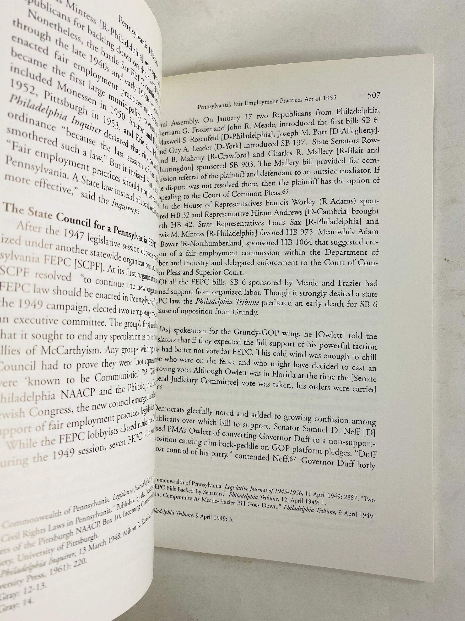 Pennsylvania History Fair Employment Practices Act Vintage booklet Republicanism in the Social Thought of Absalom Jones & Richard Allen