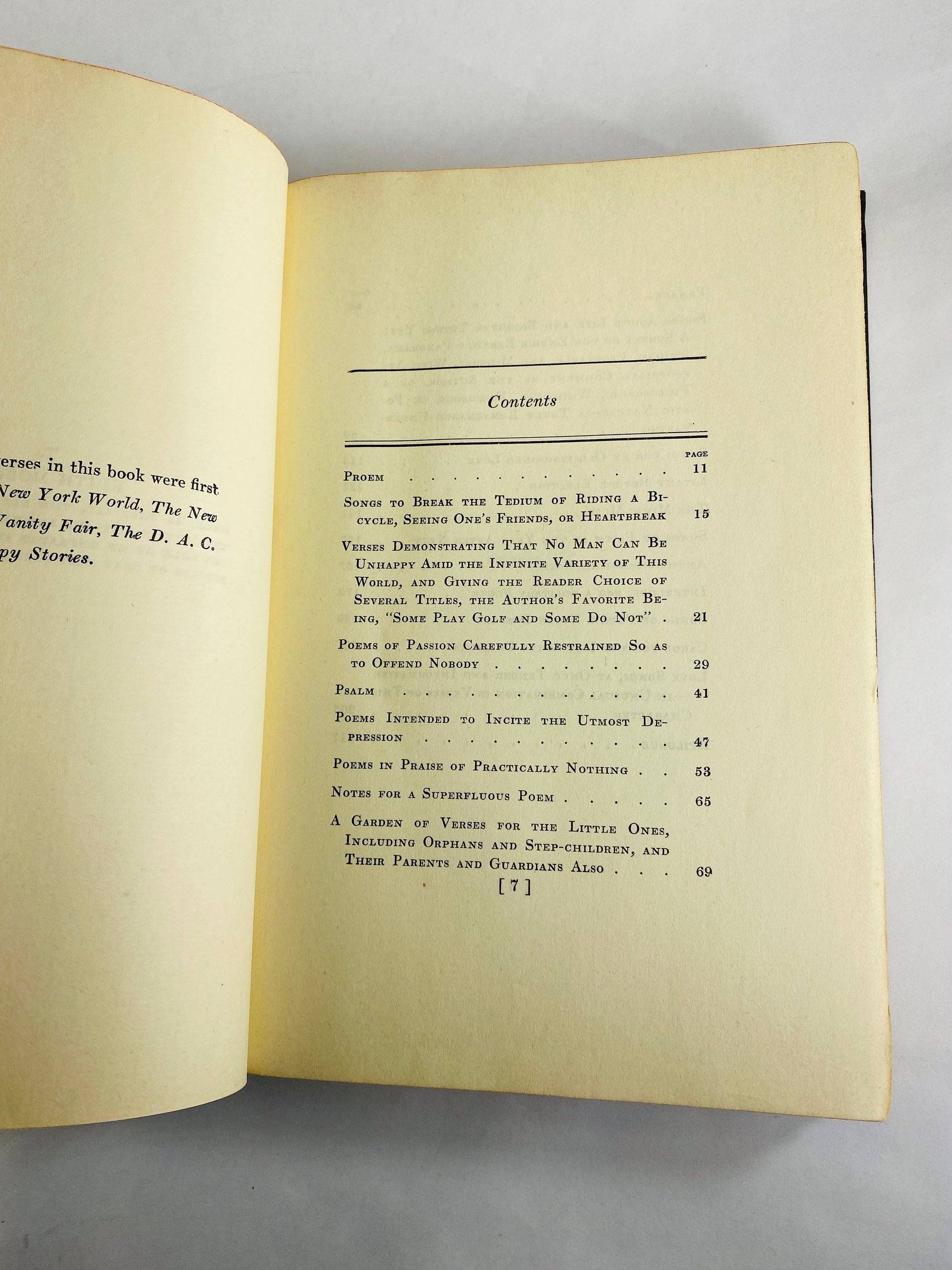 Poems in Praise of Practically Nothing vintage book Treasury of Humorous Verse by Hoffenstein BEAUTIFUL Black and Gold binding