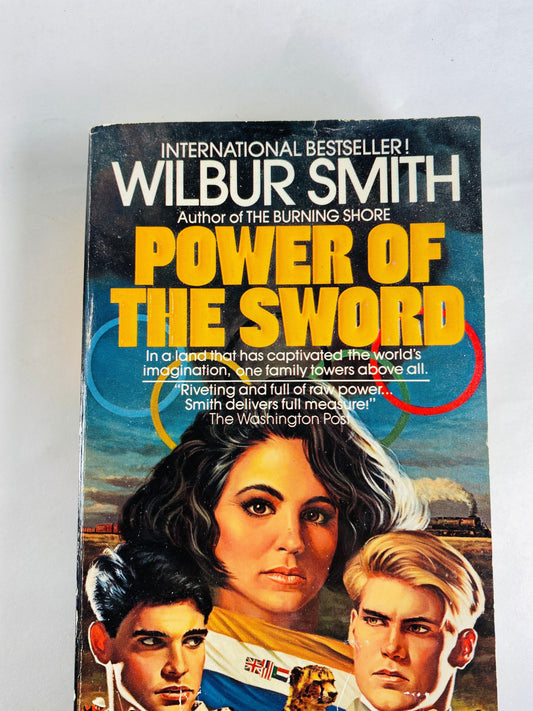 1987 Power of the Sword Vintage paperback Book war novel by Wilbur Smith military combat paperback book about World War II.