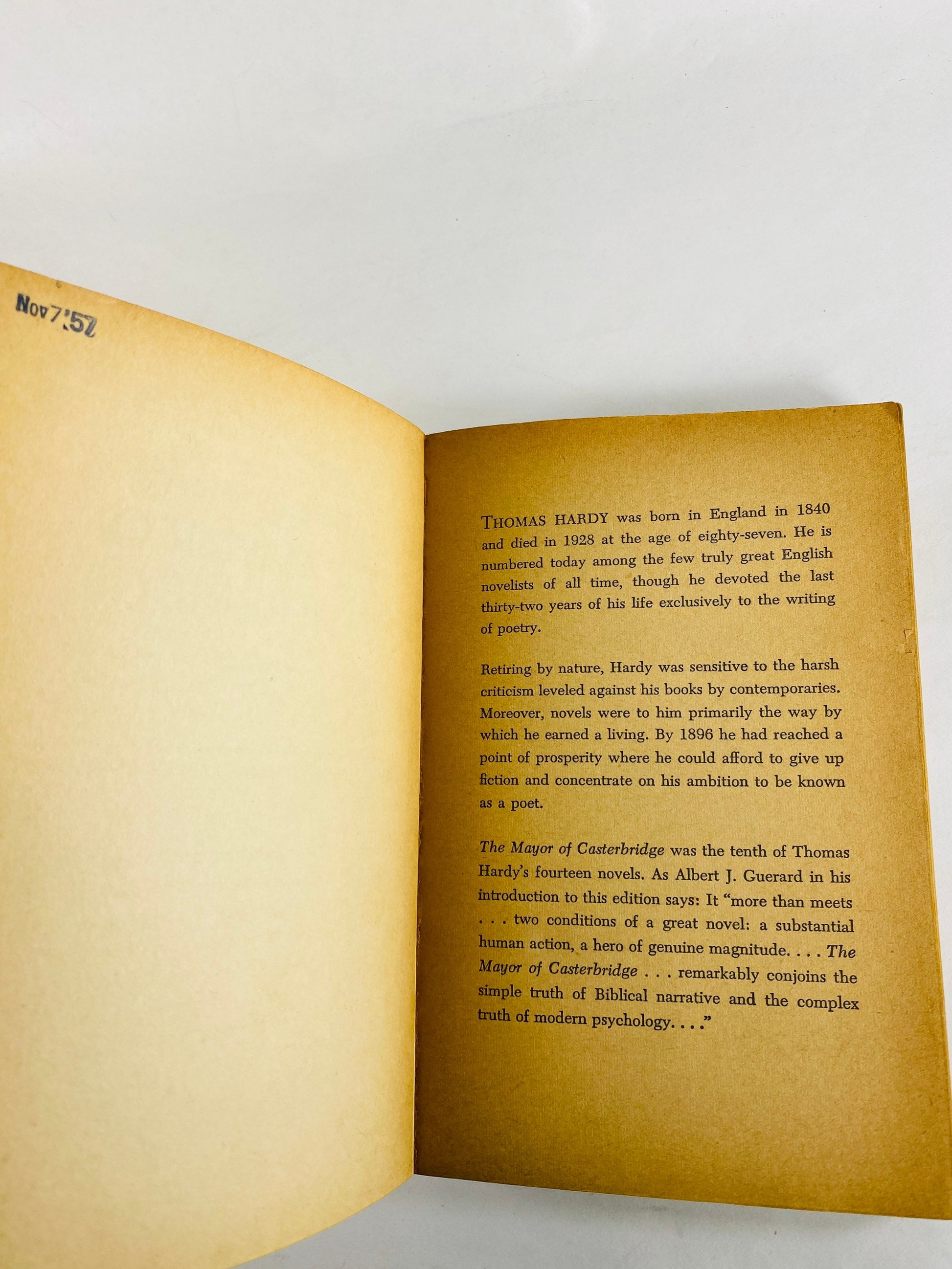 Mayor of Casterbridge by Thomas Hardy Vintage paperback book circa 1969 Masterpiece with deep characters and their internal struggle