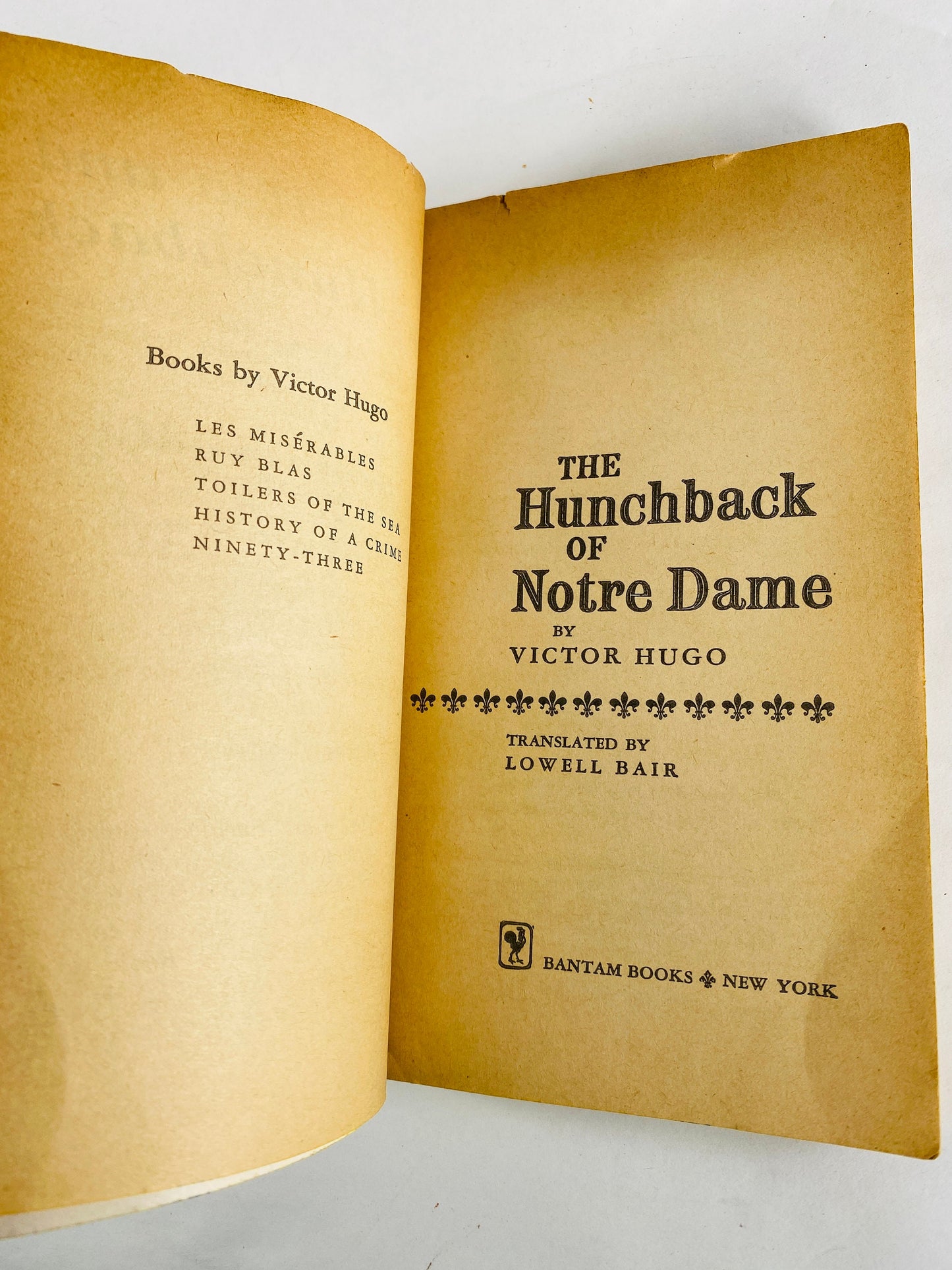 1956 Hunchback of Notre Dame by Victor Hugo Vintage Bantam paperback book bookshelf decor Teen reading