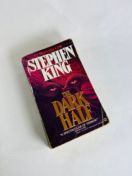 Stephen King The Dark Half FIRST PRINTING vintage paperback book circa 1990 Horror goth emo black book decor