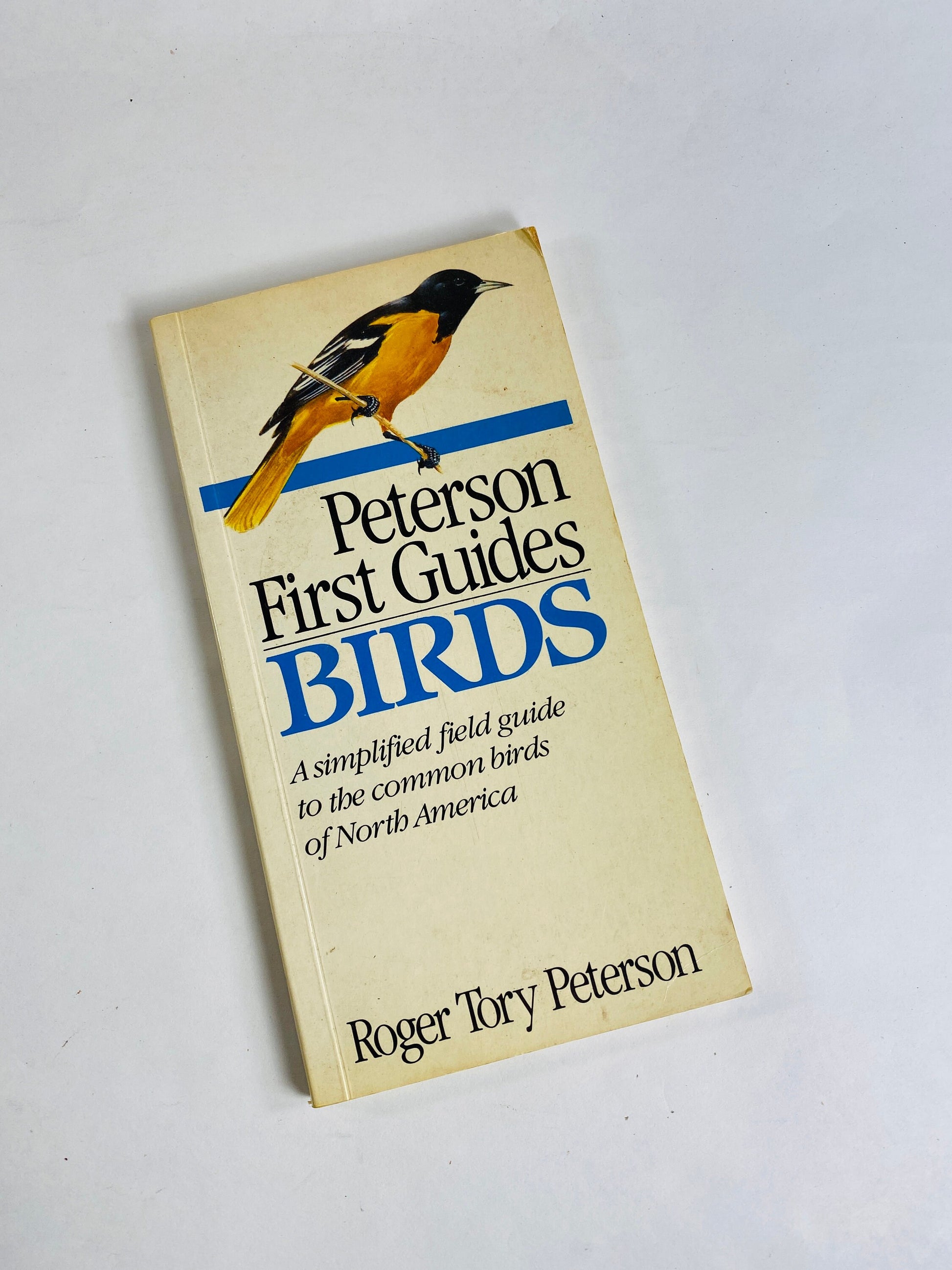 1985 Roger Tory Peterson First Guides to Birds Vintage simplified paperback book. National Audubon Society Field Guide gift