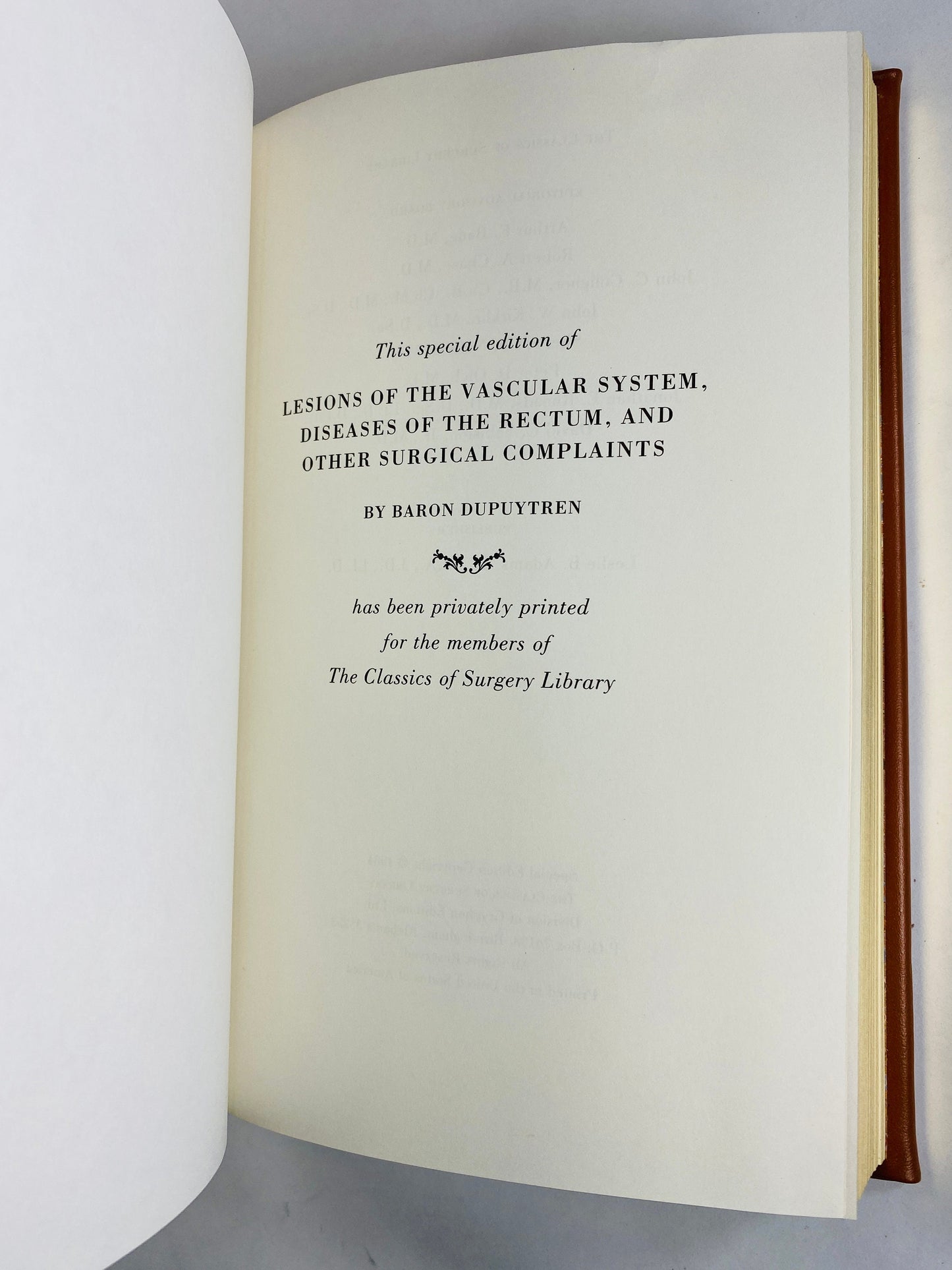 Vascular System Lesions, Rectum Diseases Dupuytren vintage book GORGEOUS brown leather cover embossed gold Surgery Medicine Physician Doctor