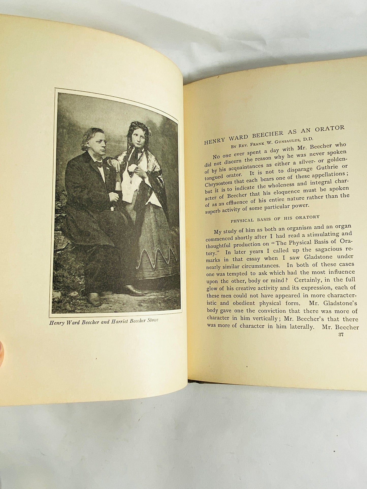 Henry Ward Beecher biography brother of Harriet Beecher Stowe, author of Uncle Tom's Cabin Vintage book by Tewksbury circa 1904 Civil War