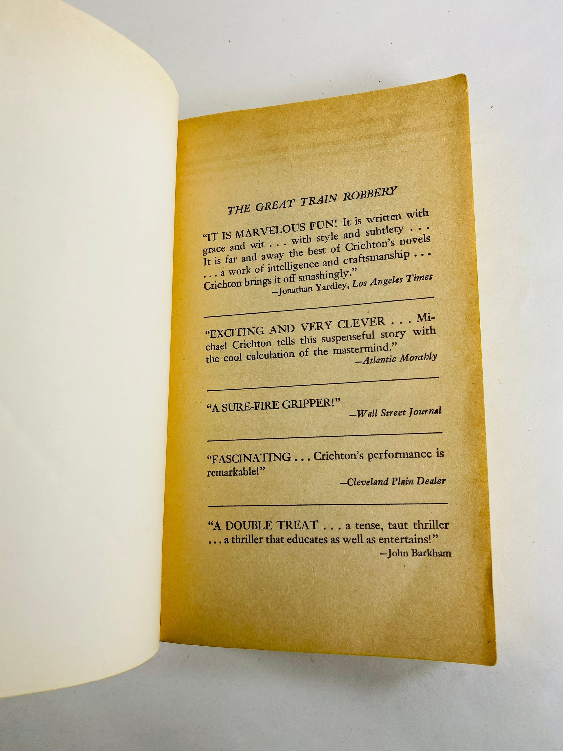 Great Train Robbery by Michael Crichton Early PRINTING vintage paperback book circa 1976