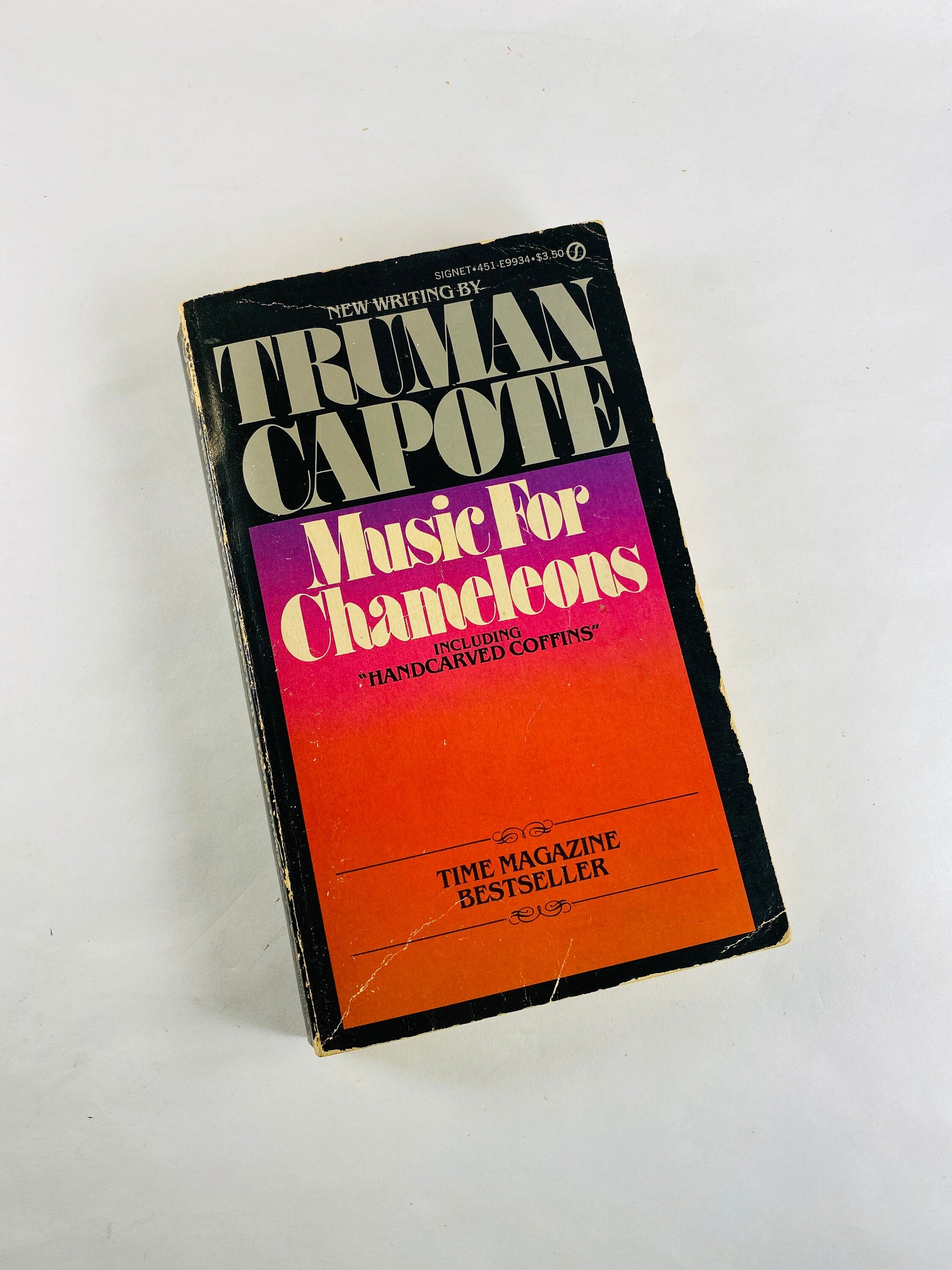 Truman Capote Music for Chameleons Vintage paperback book circa 1981 FIRST PRINTING Short stories of murder and its consequences. Signet