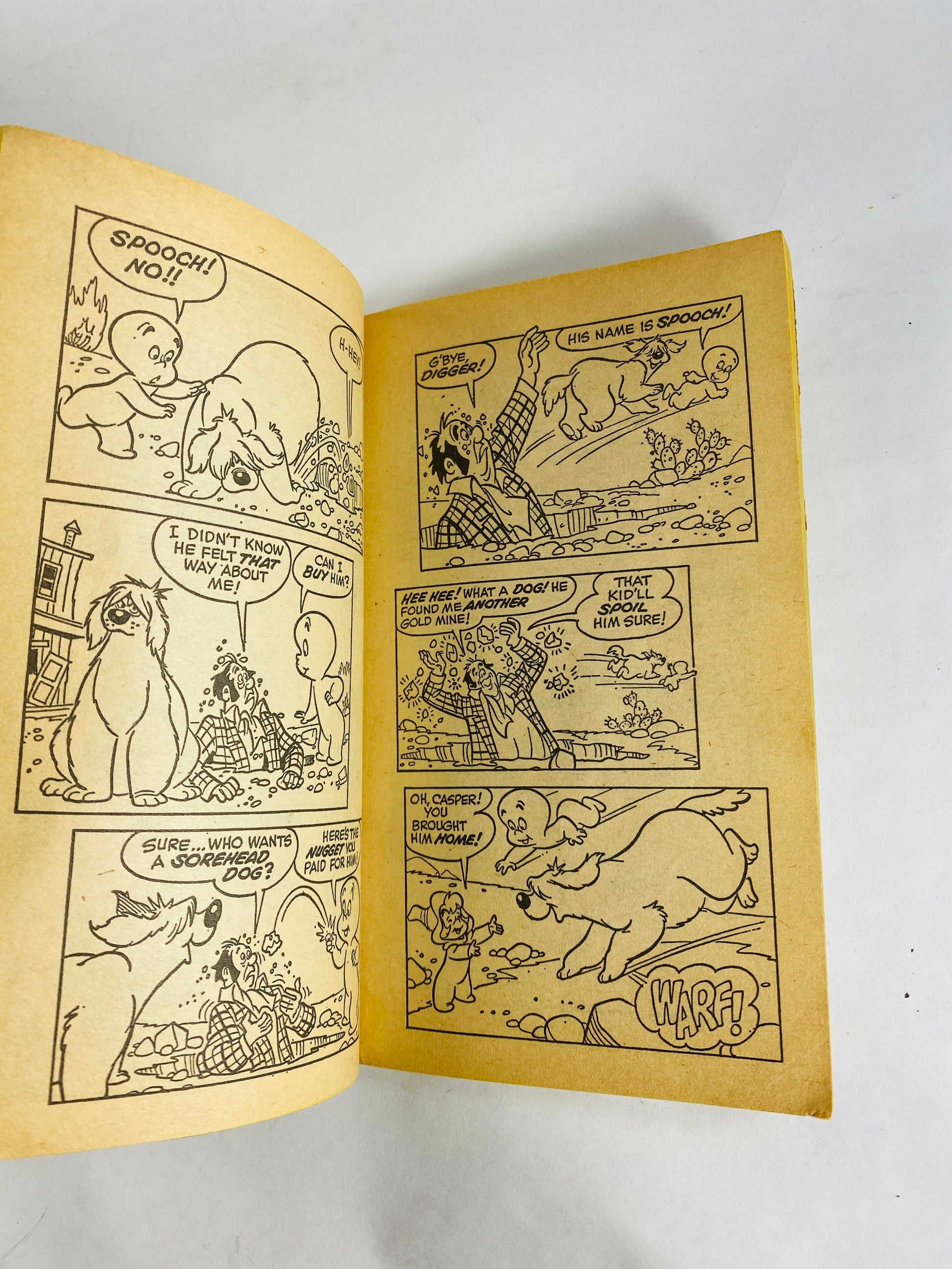 Casper the Friendly Ghost vintage paperback book Ghost Stories circa 1973 Comic strip about a happy little ghost and friends.