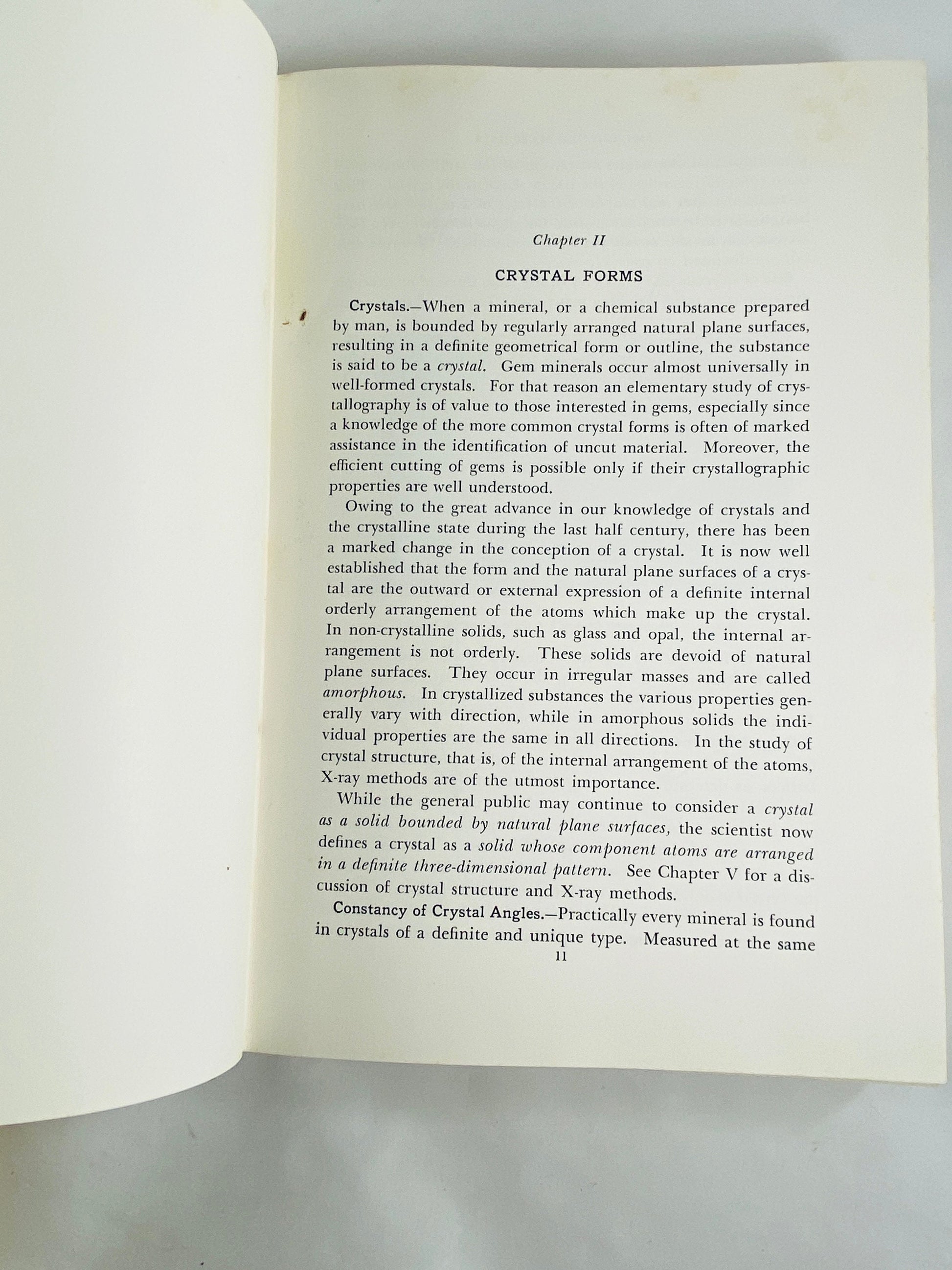 1956 Gems & Gem Materials vintage book by Edward Kraus on properties structure refraction pleochroism and character