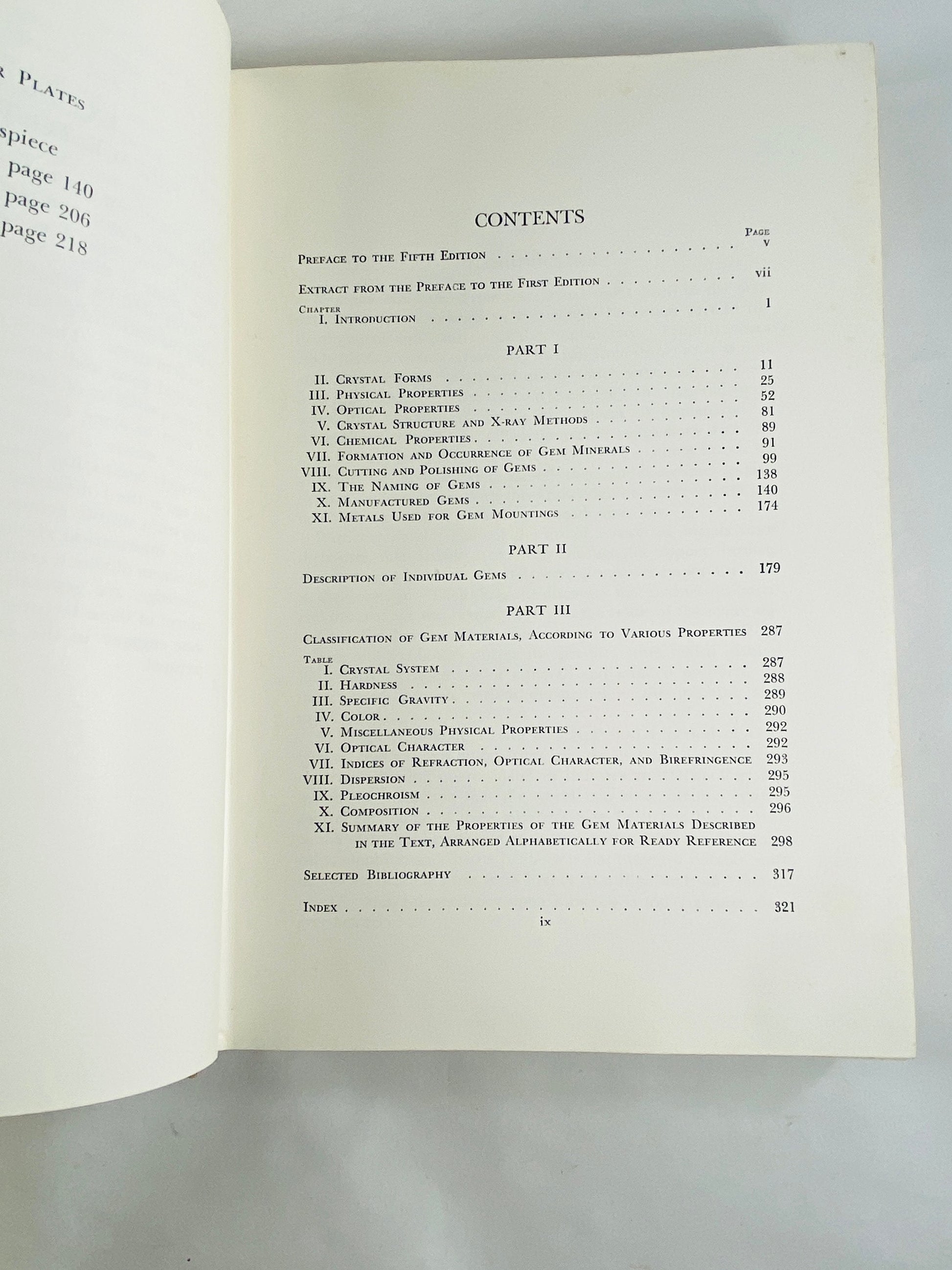 1956 Gems & Gem Materials vintage book by Edward Kraus on properties structure refraction pleochroism and character