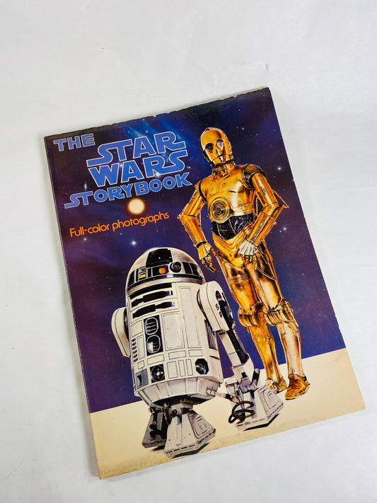 Star Wars vintage paperback story book with photographs circa 1980 George Lucas Luke Skywalker Jedi Knights R2D2