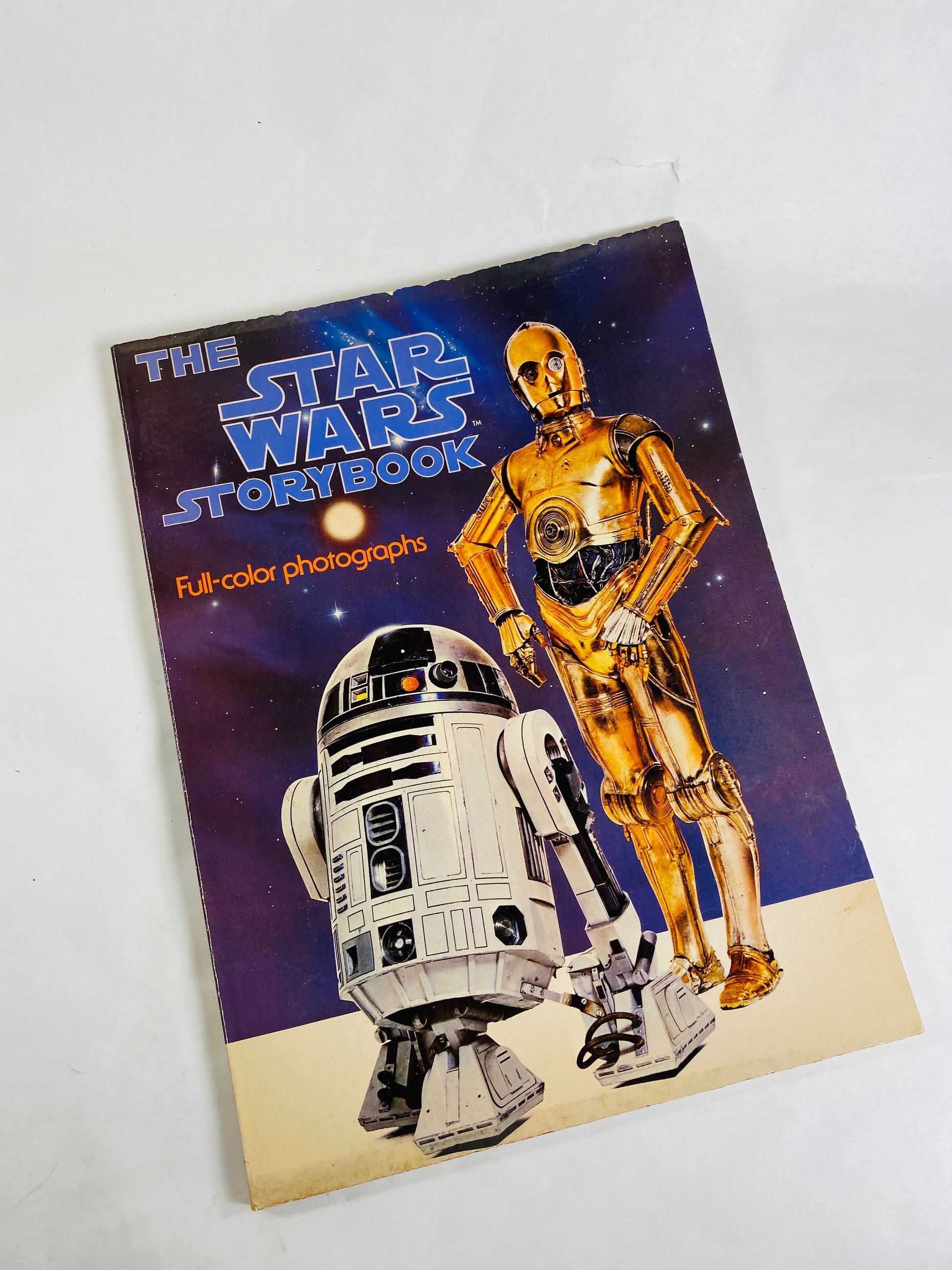 Star Wars vintage paperback story book with photographs circa 1980 George Lucas Luke Skywalker Jedi Knights R2D2