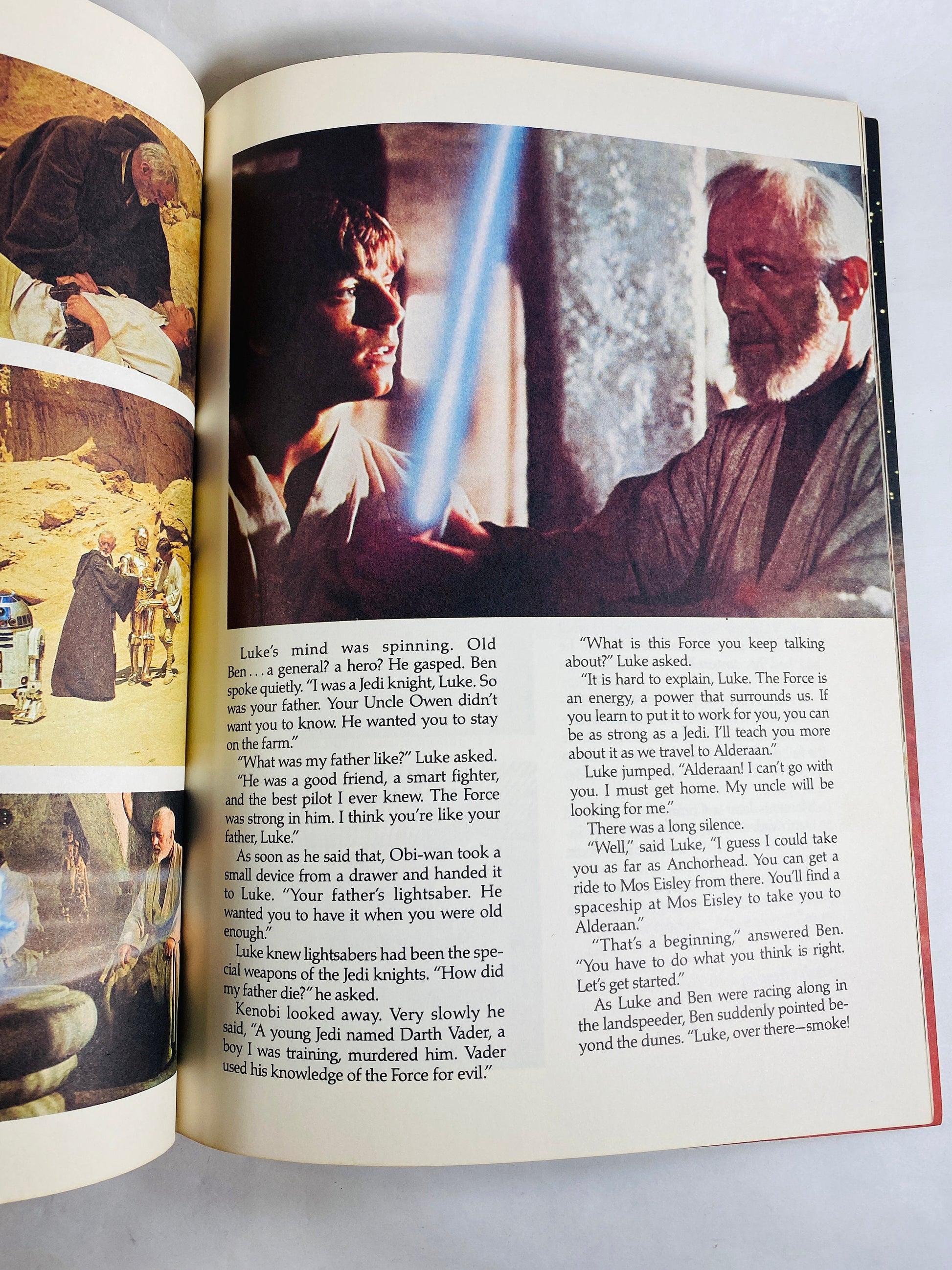Star Wars vintage paperback story book with photographs circa 1980 George Lucas Luke Skywalker Jedi Knights R2D2