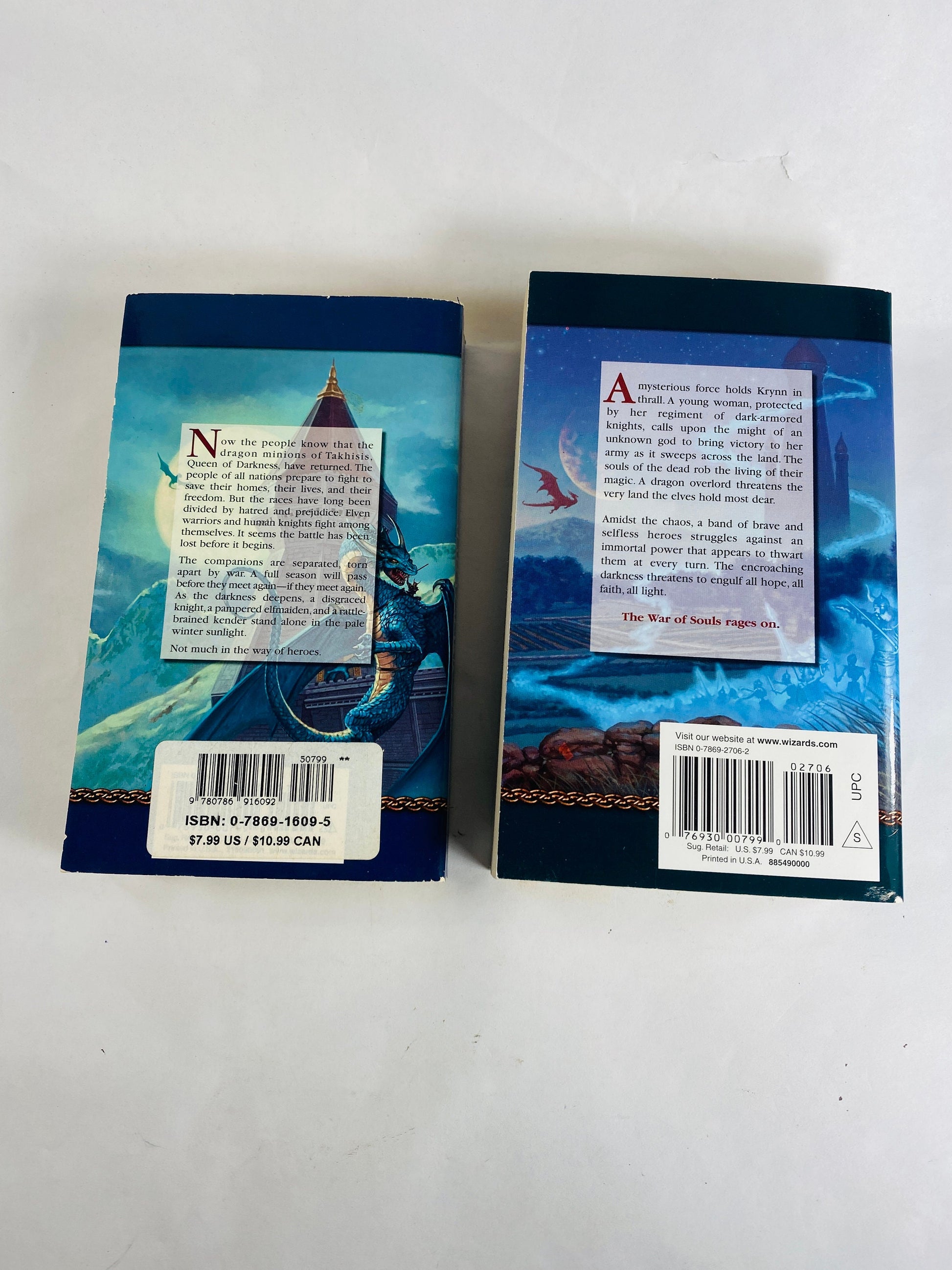 Dragonlance Chronicles Dragons of Winter Night Lost Star vintage paperback books by Weis & Hickman circa 2000. War of Souls