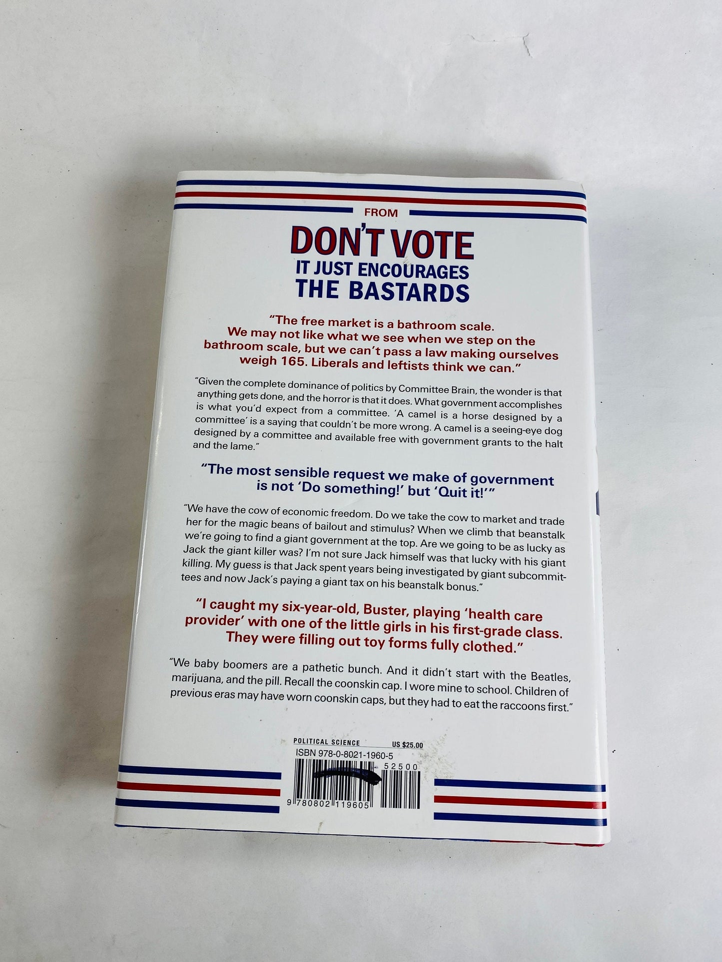 Don't Vote by P.J. O'Rourke FIRST EDITION vintage book election politics wonk Libertarian, economics, capitalism Free thinking intellectual