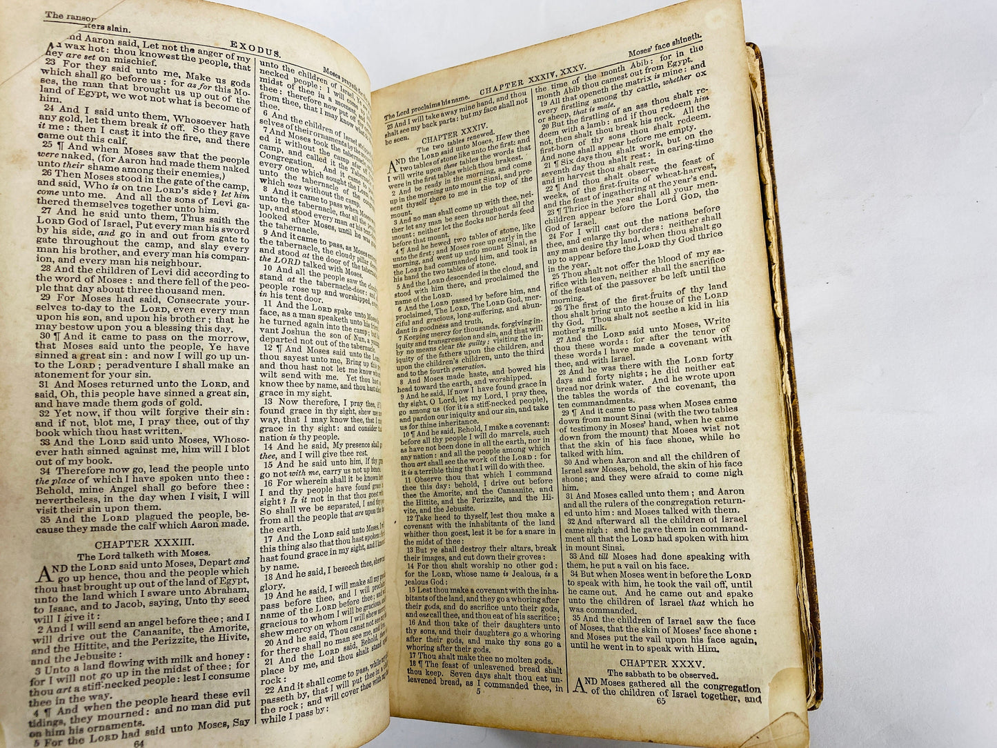 1849 Holy Bible New York American Bible Society Worn brown leather cover New & Old Testaments pre Civil War era home bookshelf decor