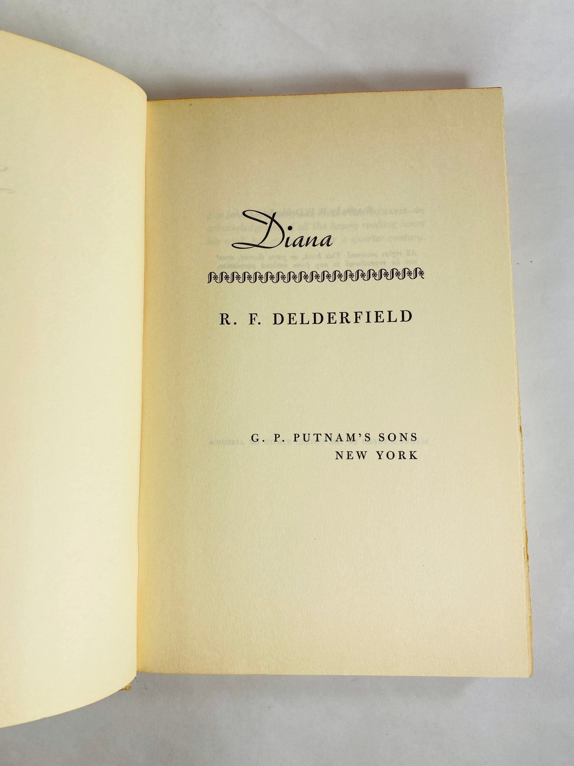 Diana Vintage Book circa 1960 by RF Delderfield basis for BBC series about love, redemption and friendship