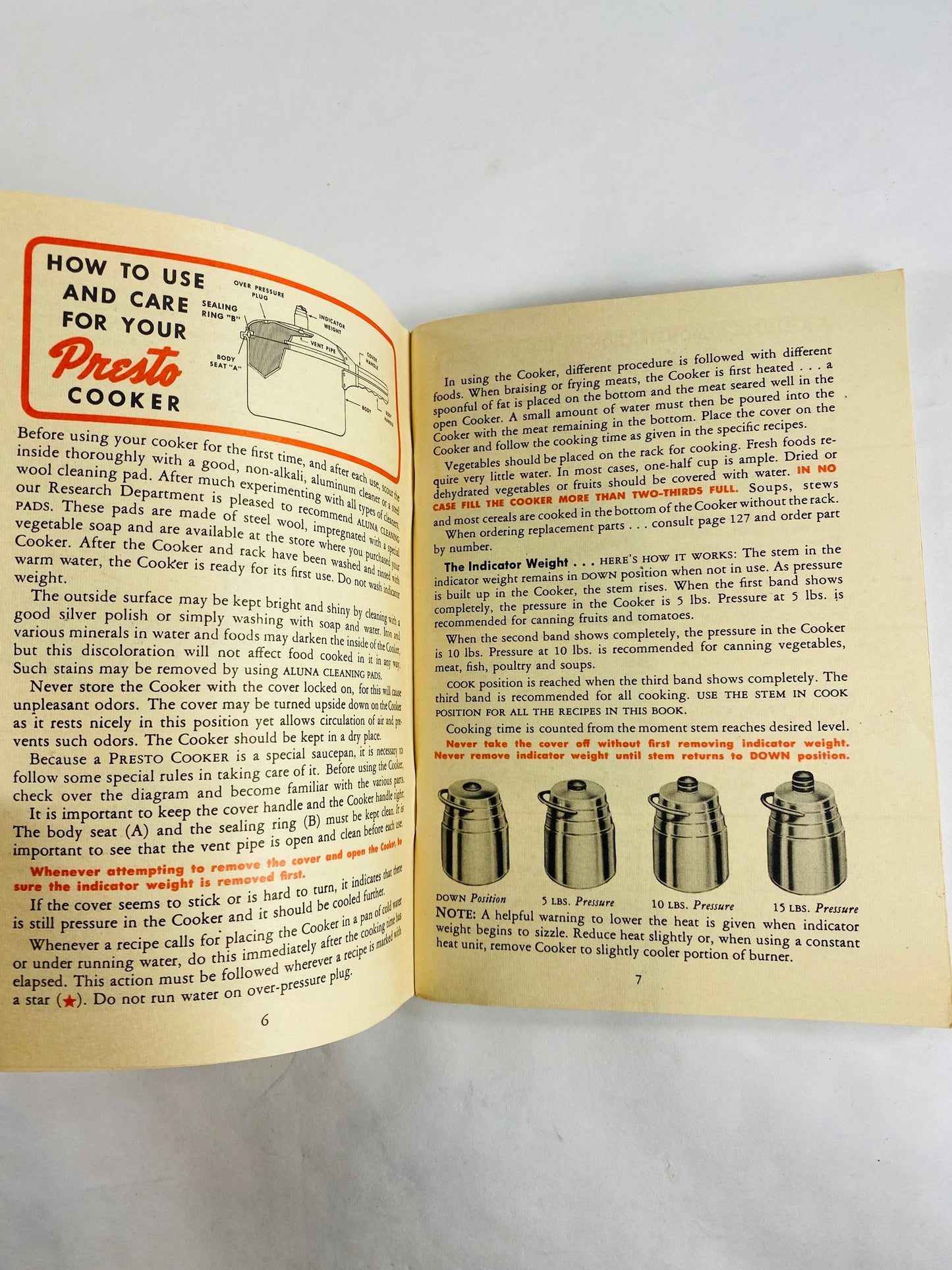 1948 Presto National Pressure Cooker recipe and instruction booklet. Gas stove cookware collector cookbook advertising gift.