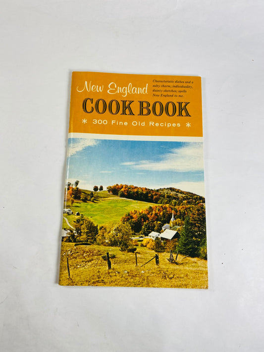 New England Cookbook booklet 1976 publication. Amish Dutch Recipes. Vintage Cook Book. Mennonite Recipes Quaker PA Old Fashioned