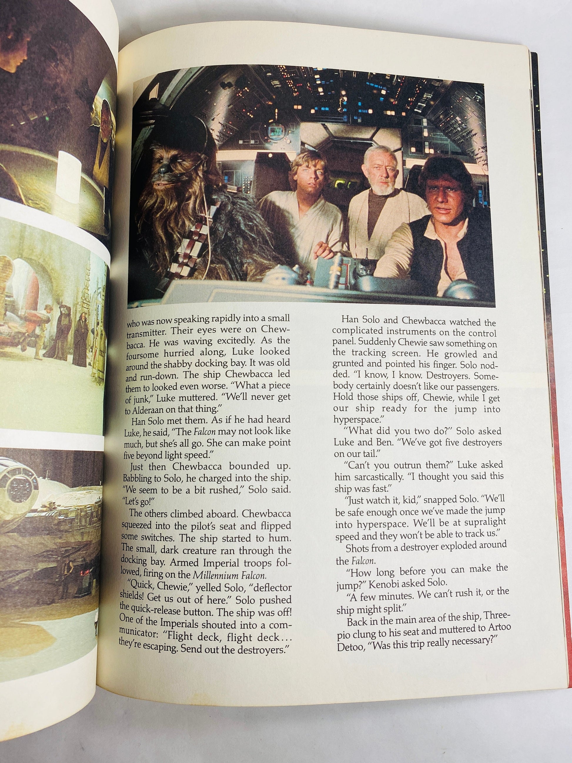 Star Wars vintage paperback story book with photographs circa 1980 George Lucas Luke Skywalker Jedi Knights R2D2
