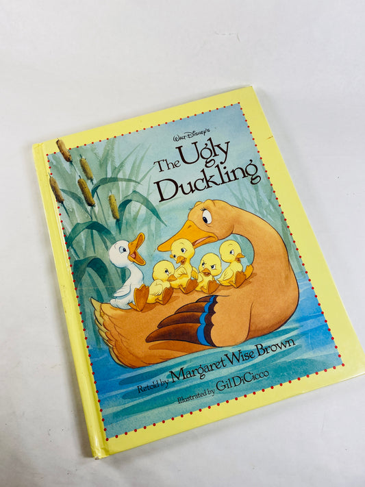 Ugly Duckling vintage book retold by Margaret Wise Brown Walt Disney circa 1994. Easter Basket gift Children nursery decor