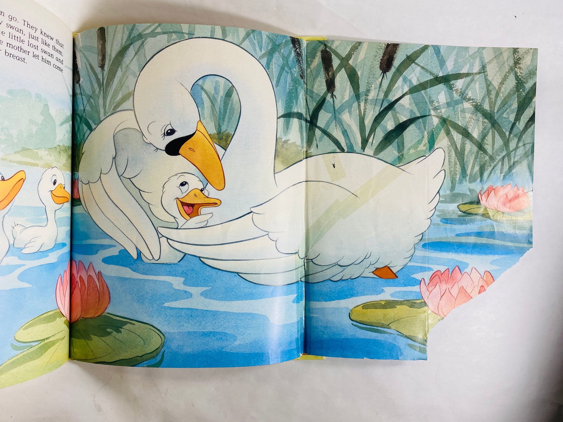 Ugly Duckling vintage book retold by Margaret Wise Brown Walt Disney circa 1994. Easter Basket gift Children nursery decor