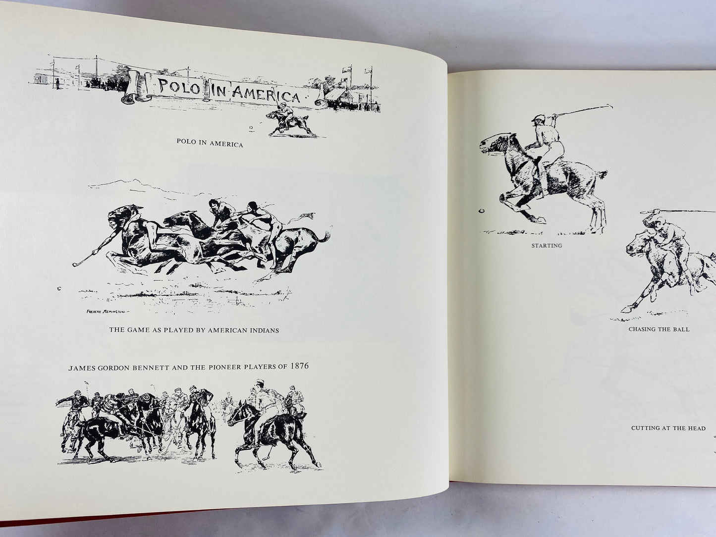 American Old West Frederic Remington artist illustrations vintage book circa 1970 original art. Yellowstone cowboys and war scenes