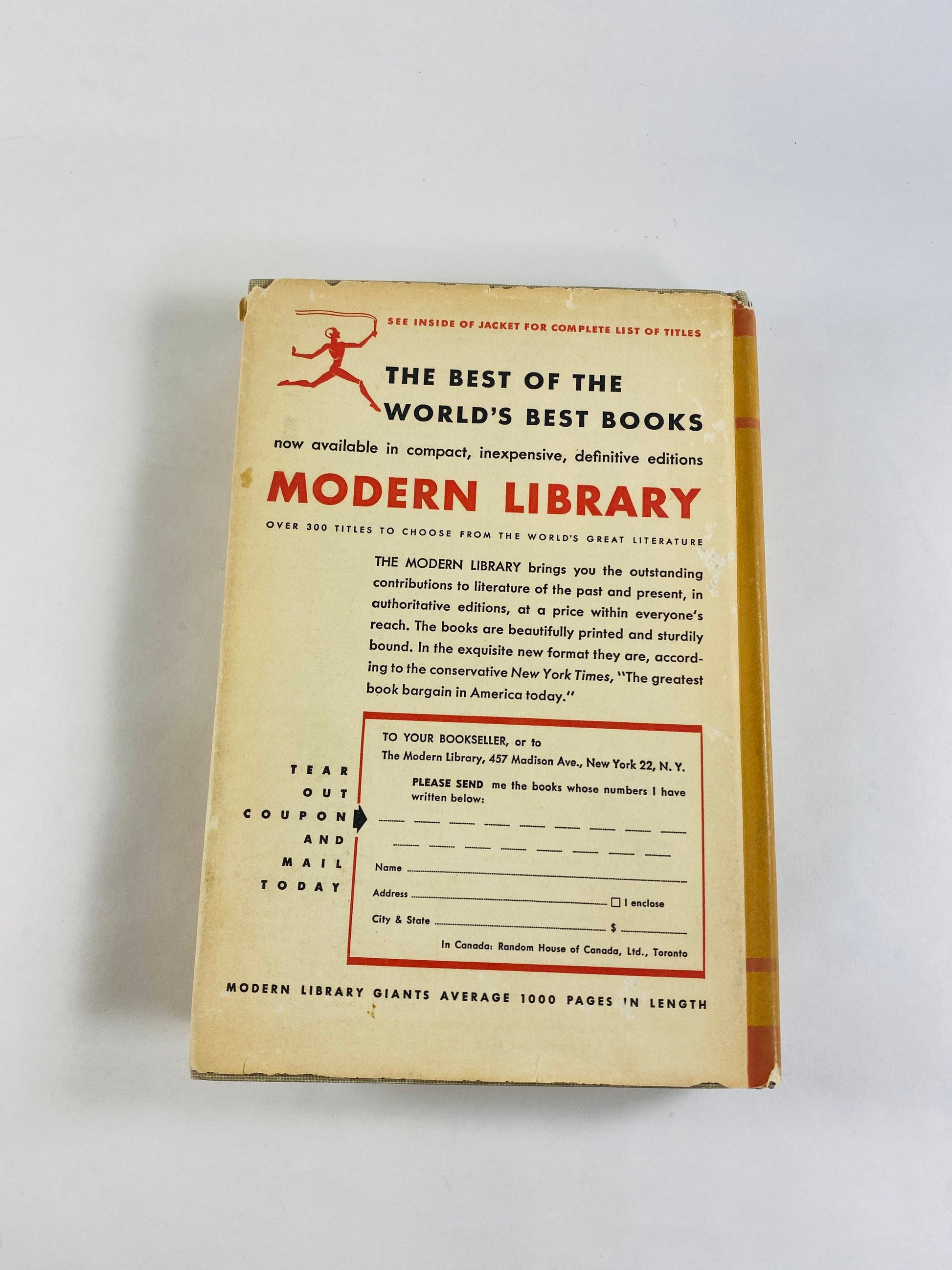 1941 Jude the Obscure by Thomas Hardy Vintage Modern Library book about a man who falls in love with a sensitive, freethinking 'New Woman'.