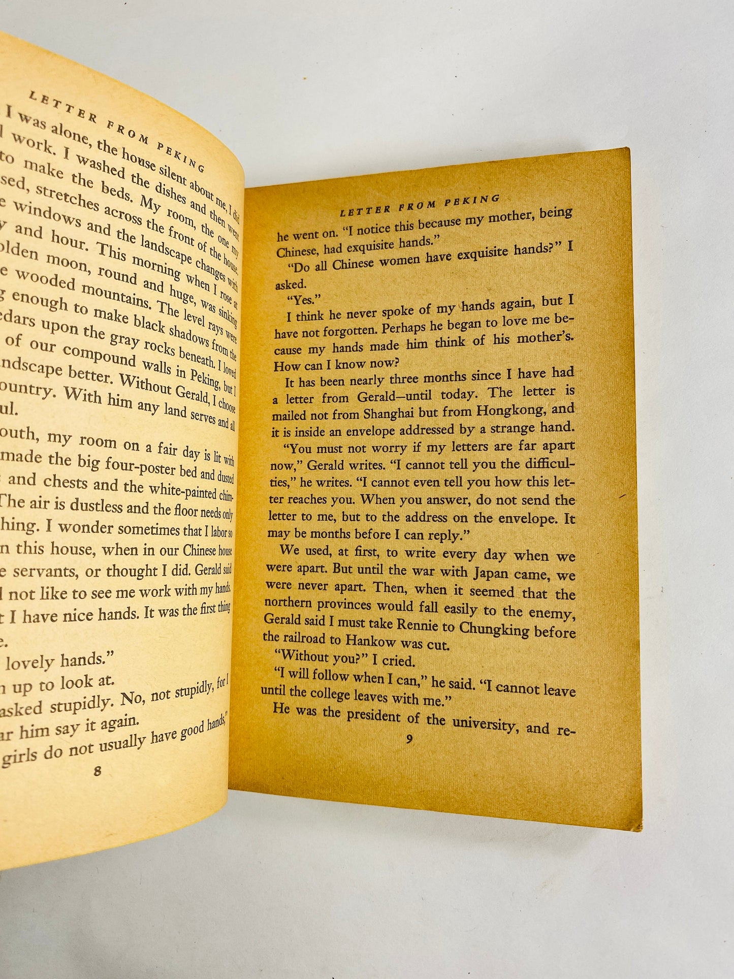 Letter from Peking by Pearl S Buck Vintage Giant Cardinal edition Pocket paperback book circa 1963 by author of Good Earth.