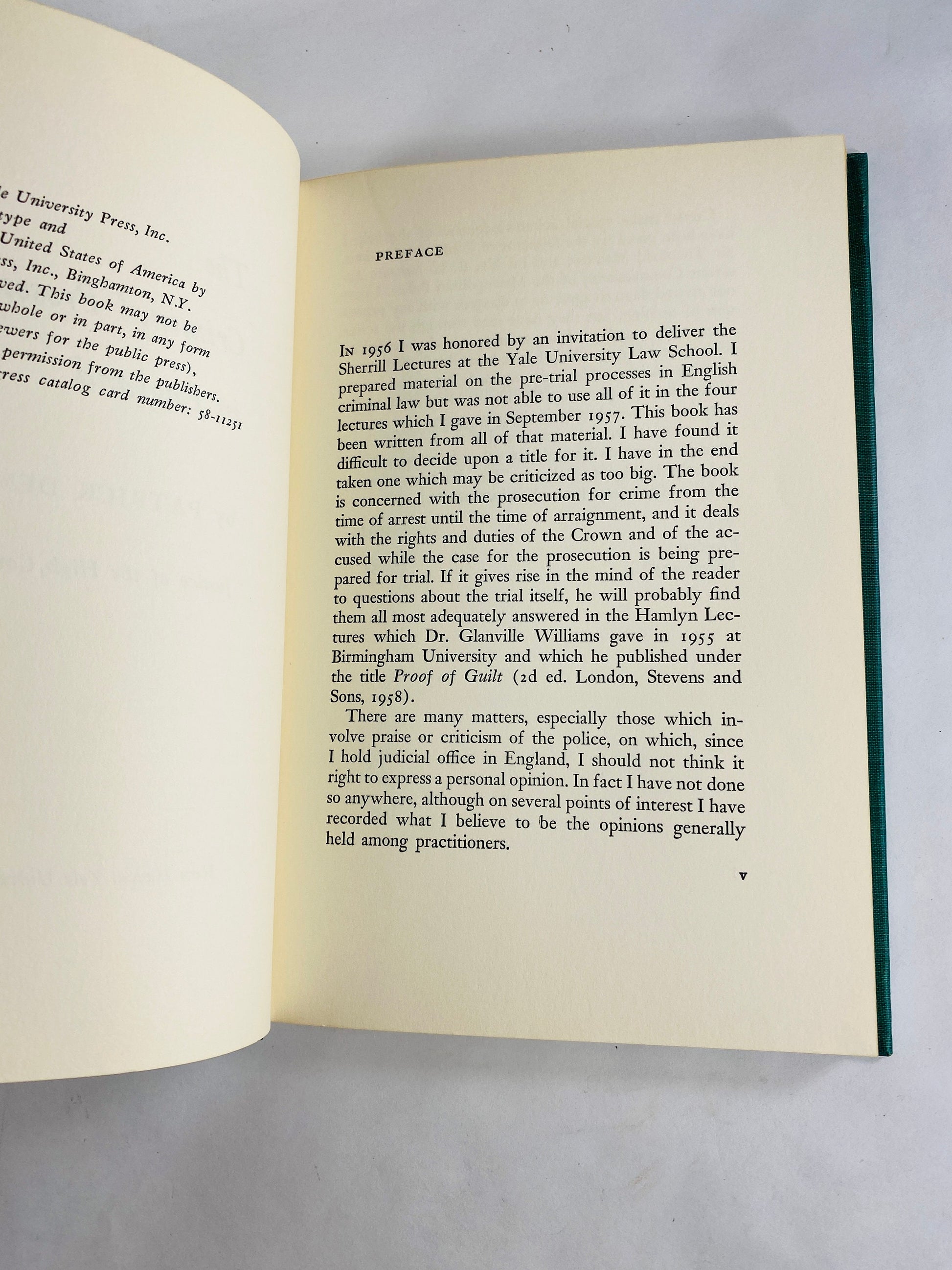 Criminal Prosecution in England vintage book by Patrick Devlin circa 1958 Psychology criminology juvenile prison reform Yale University