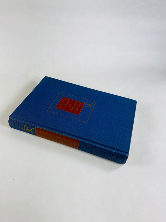 Autobiography of Benjamin Franklin vintage blue Modern Library book circa 1950 Fruits of Solitude by William Penn.