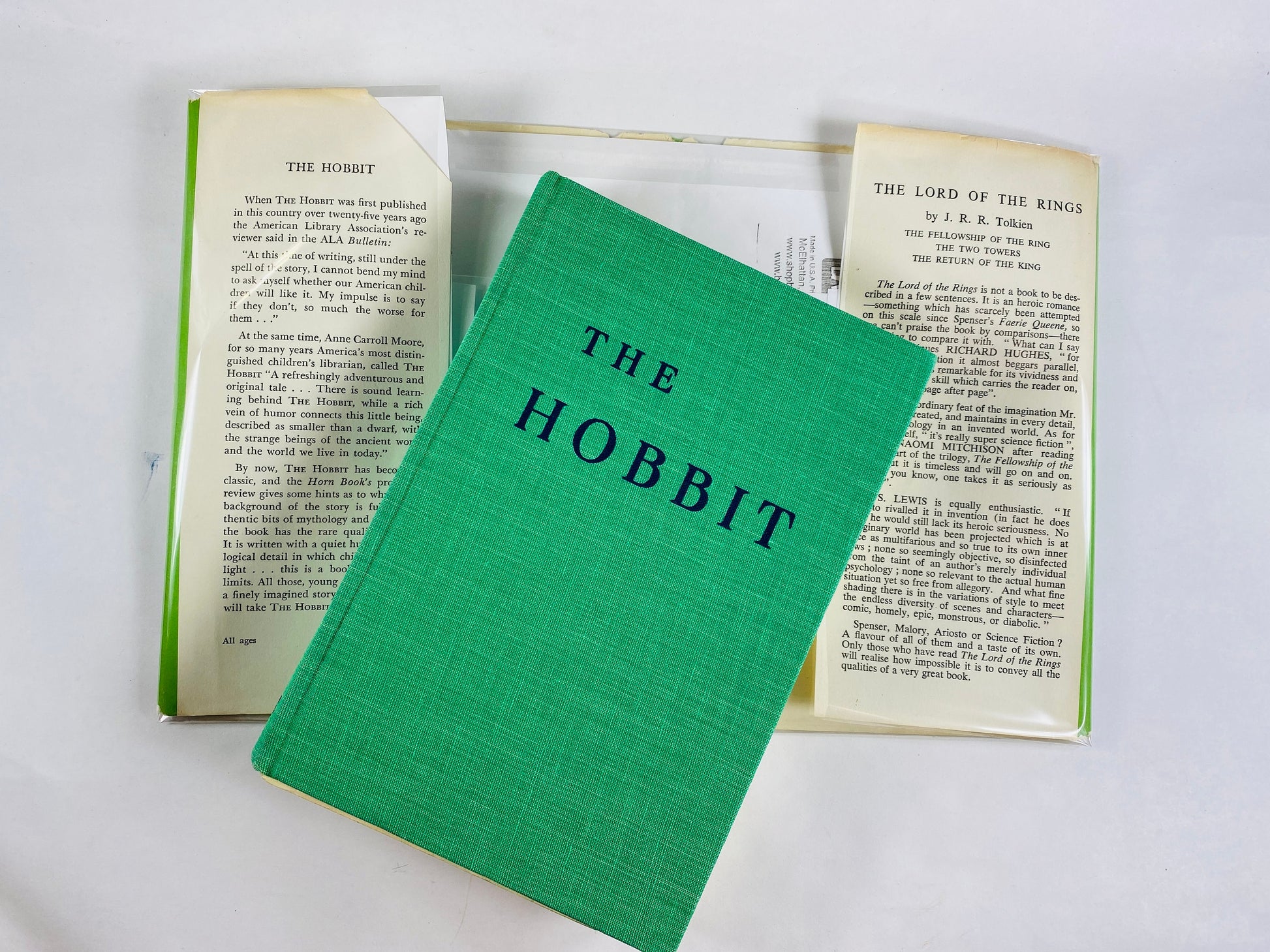 1975 Hobbit or There and Back Again by JRR Tolkien with dust jacket THIRD Edition gift Science fiction bookshelf decor Lord of the Rings