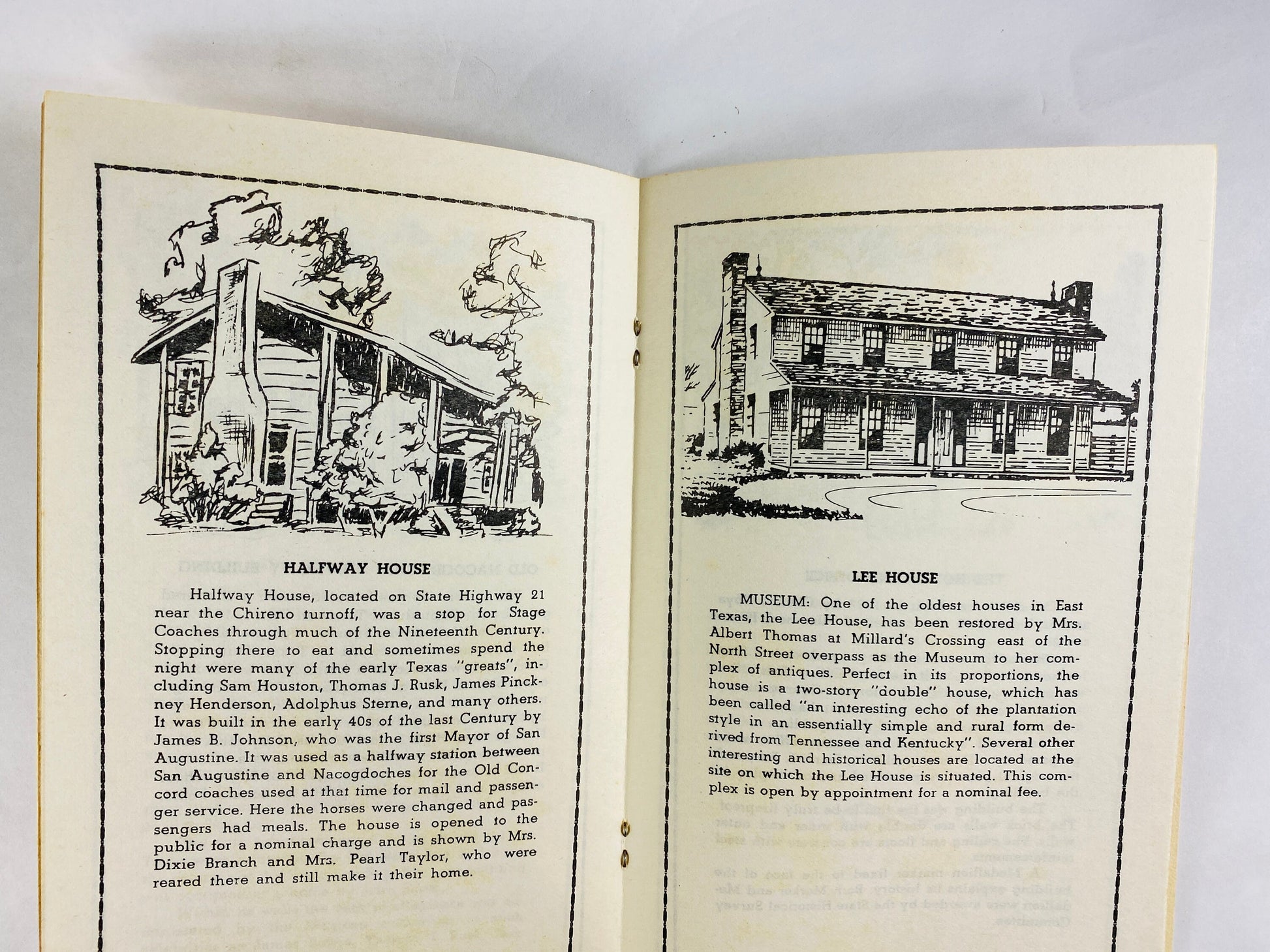 Nacogdoches Texas Hoya Memorial Library vintage booklet Oak Grove Cemetery East Texan history Jennie Hoya Mast Clara Gray Adolphus Sterne