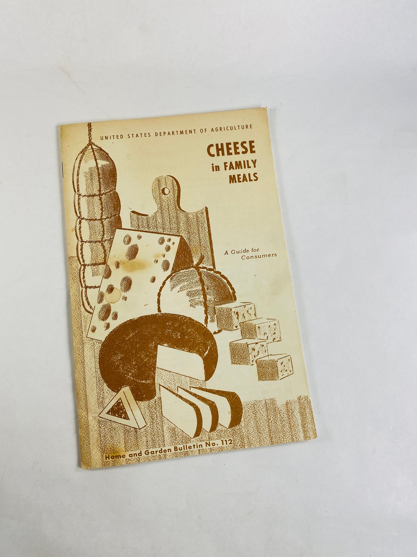 Cheese in Family Meals by USDA circa 1972 vintage collectible recipe booklet foodies Timeless kitchen retro Agriculture cheese lover gift