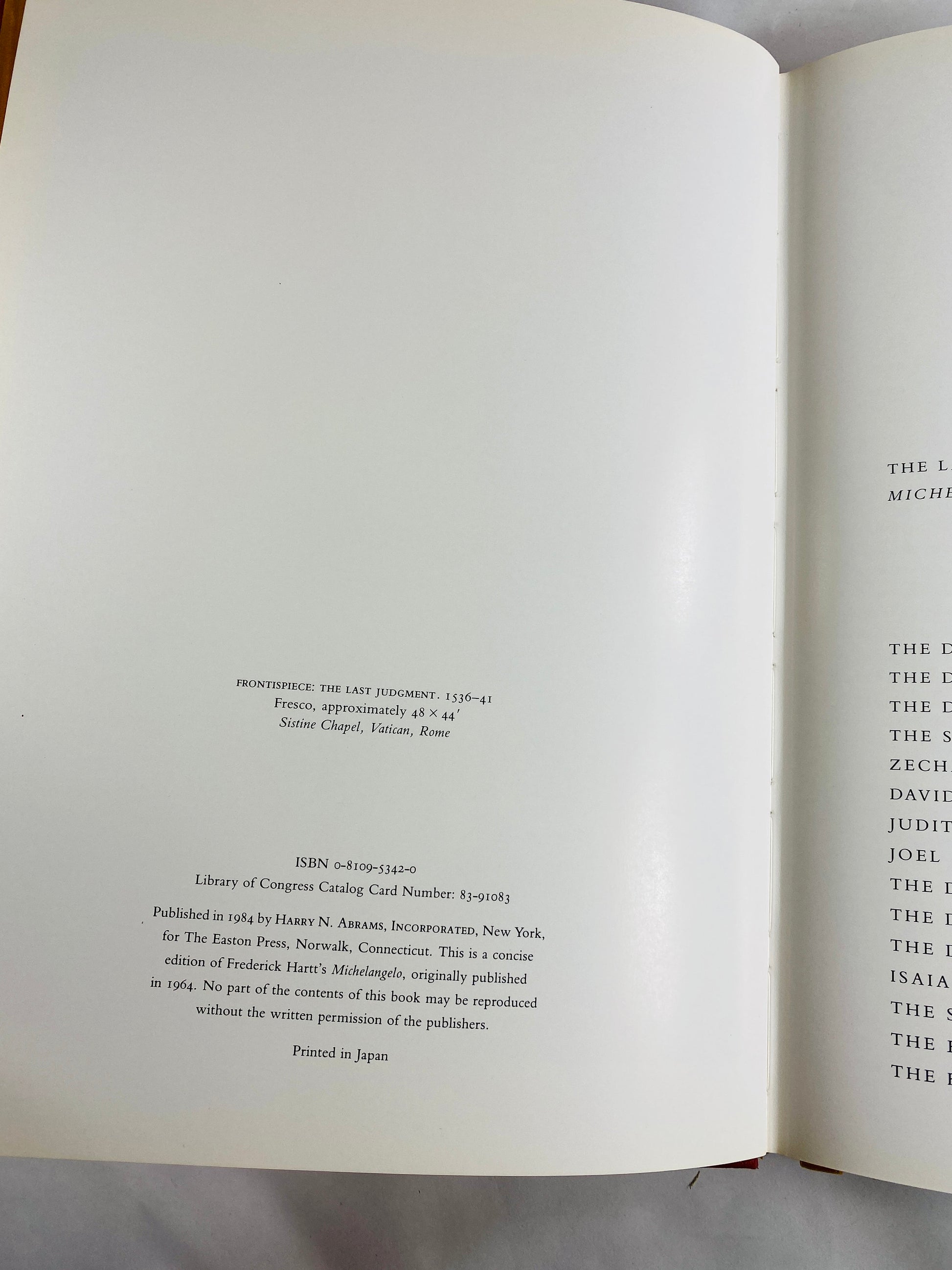 Michelangelo Buonarroti vintage EASTON Press book circa 1983 Bound in GORGEOUS red leather gold embellishments. Art home decor gift