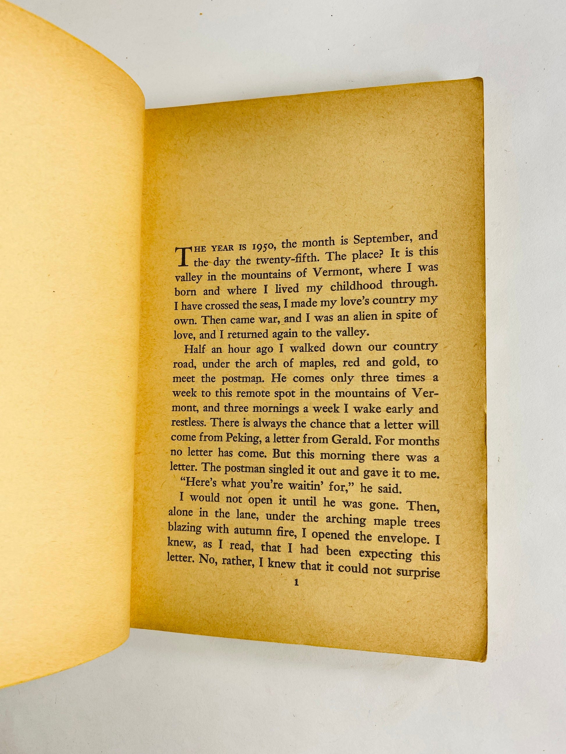 Letter from Peking by Pearl S Buck Vintage Giant Cardinal edition Pocket paperback book circa 1963 by author of Good Earth.