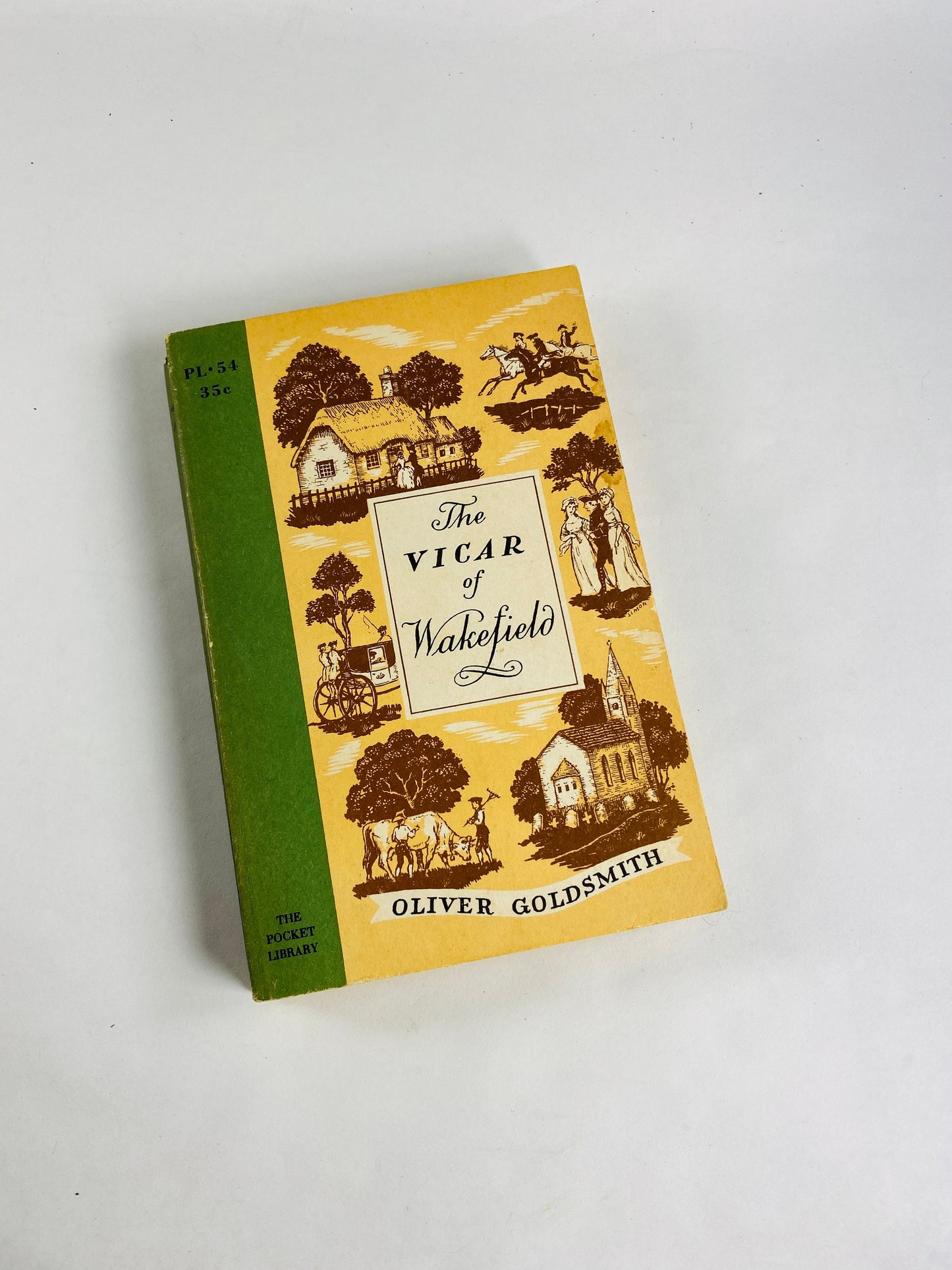 Vicar of Wakefield vintage Pocket Library paperback book by Oliver Goldsmith circa 1957 One of the best known English novels of all time