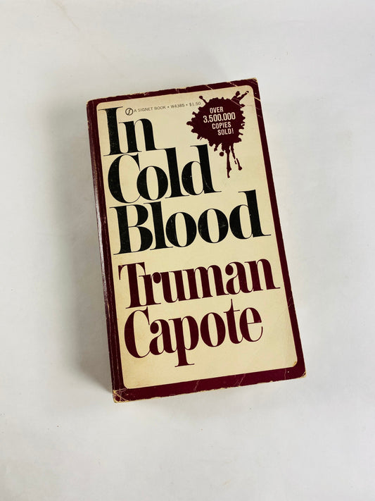 Truman Capote In Cold Blood Vintage paperback book circa 1965. True Account of a Multiple Murder and its Consequences. Signet