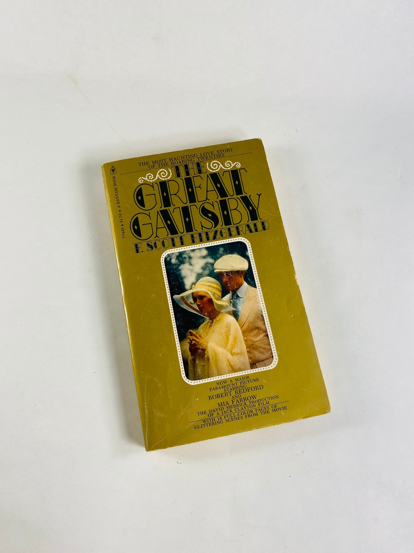 Great Gatsby by F Scott Fitzgerald Vintage paperback book circa 1974 Bantam edition with Paramount Pictures movie cover