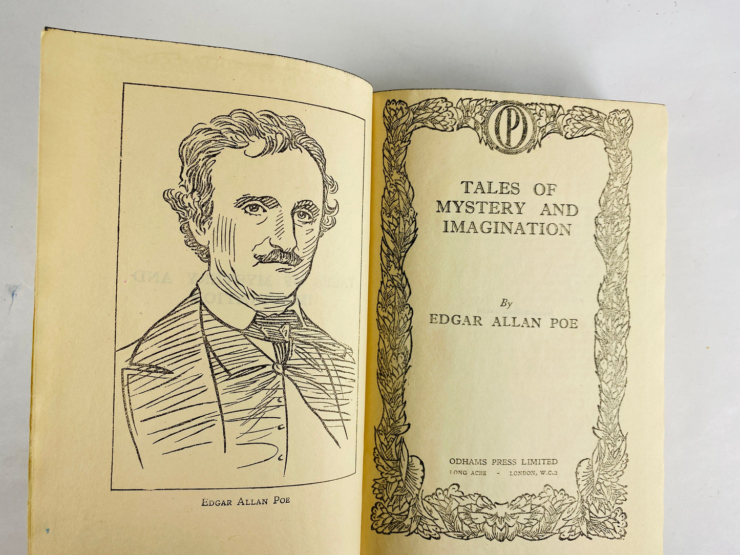 1930 Edgar Allan Poe vintage book of poetry London printed Beautiful red aesthetic binding gold embossed