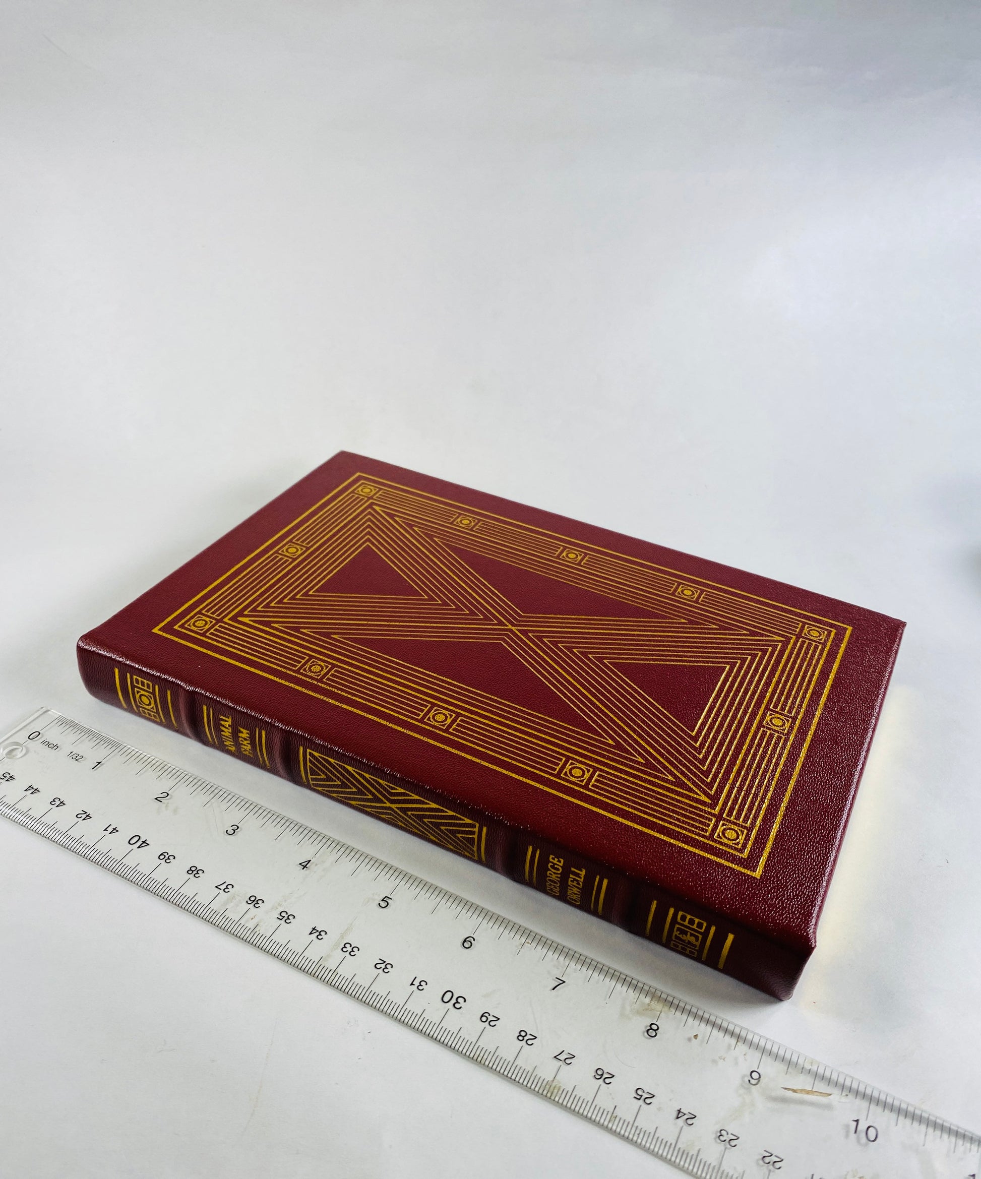 Animal Farm by George Orwell Easton Press Vintage red leather book Classic dystopian literature gift. GORGEOUS home decor