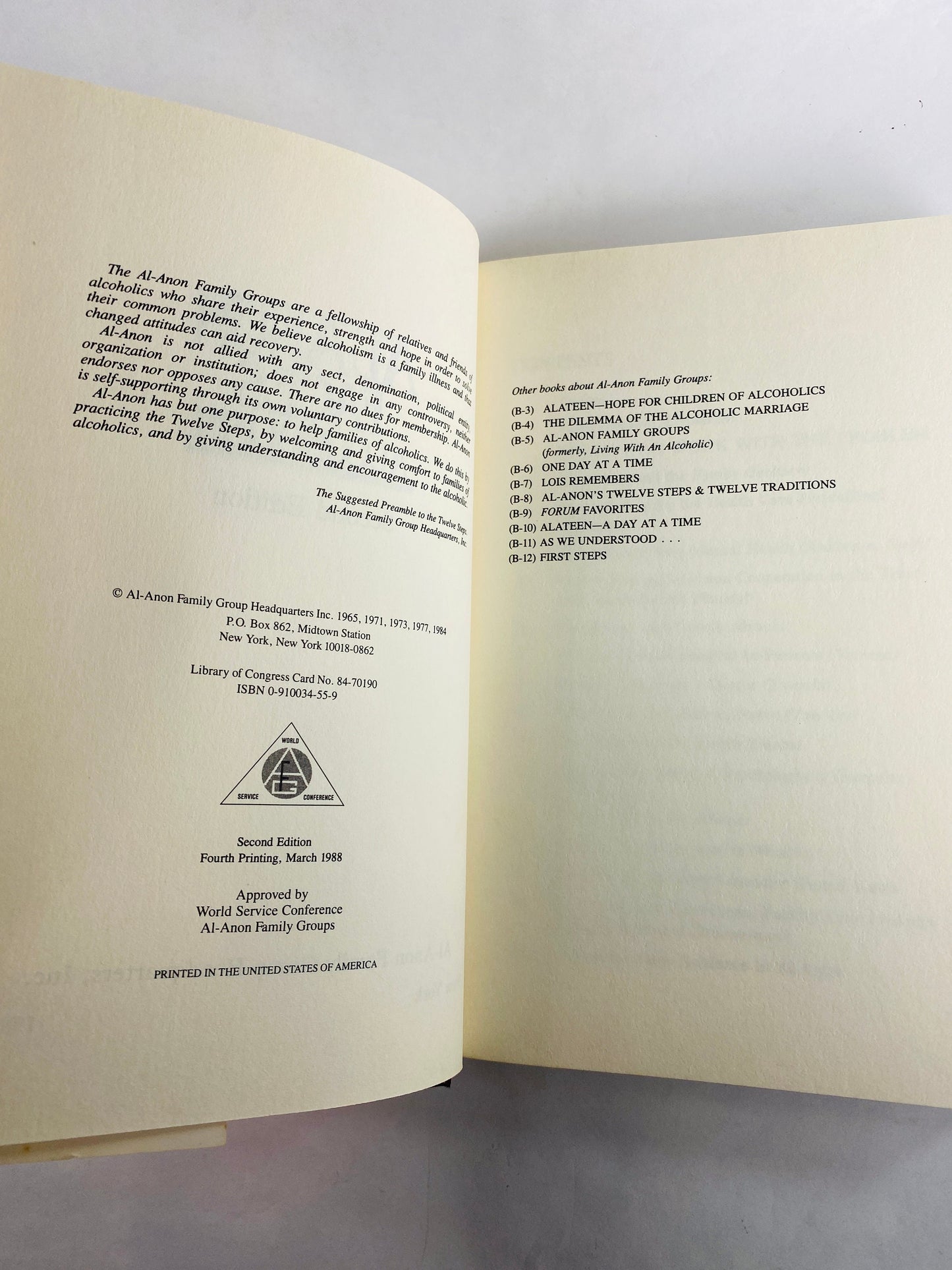 Al-Anon Faces Alcoholism vintage AA book with dust jacket circa 1984 Second Edition examines the program professionals personal