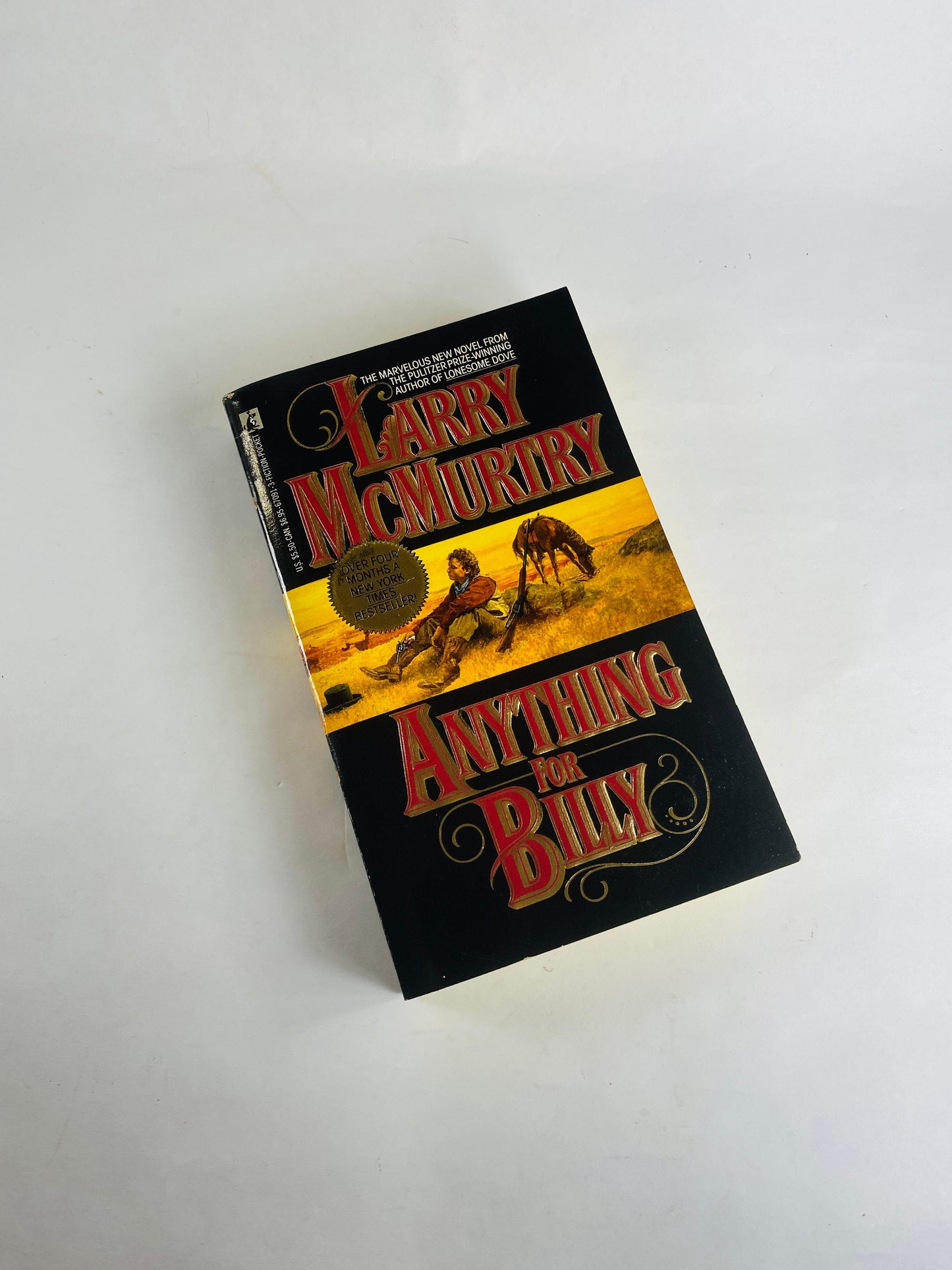 1988 Larry McMurtry Anything for Billy FIRST PRINTING vintage paperback book about Billy the Kid outlaw Texas