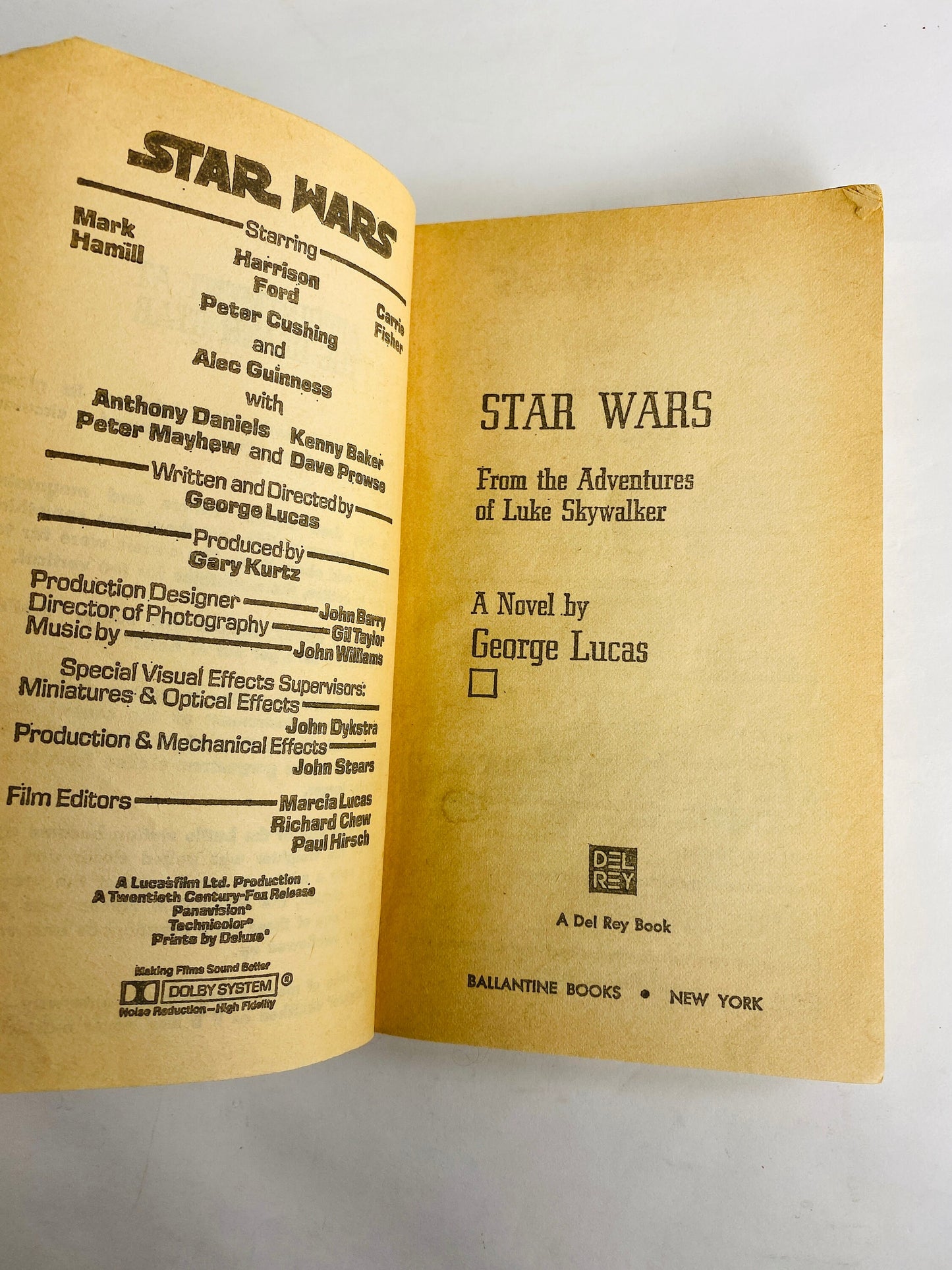 Star Wars vintage paperback book circa 1977 George Lucas Luke Skywalker Jedi Knights EARLY PRINTING Book lover gift