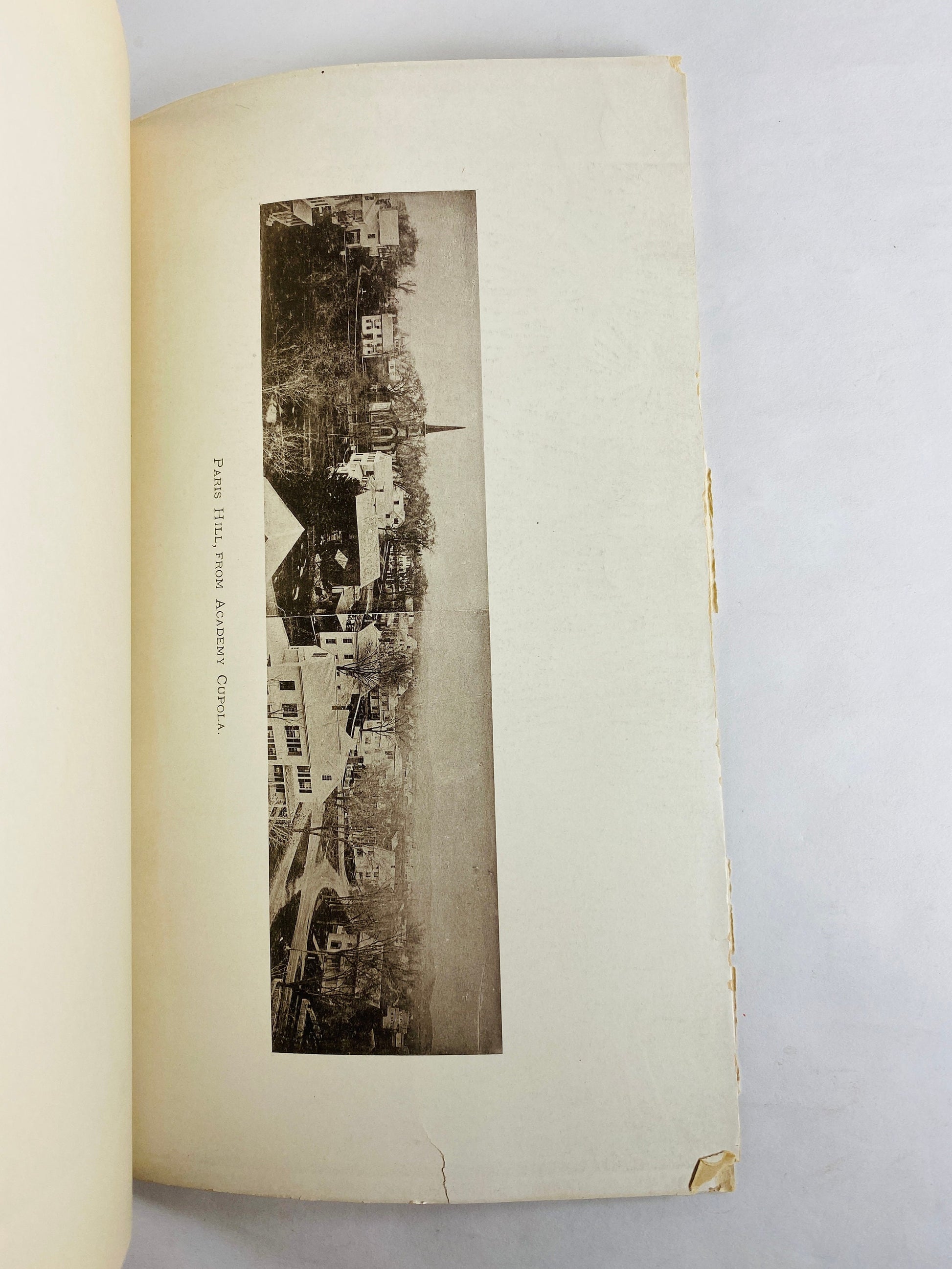 1884 History of Paris Maine vintage booklet by Lapham & Silas Maxim 8 pages with sketches and photographs (likely pieced from original book)