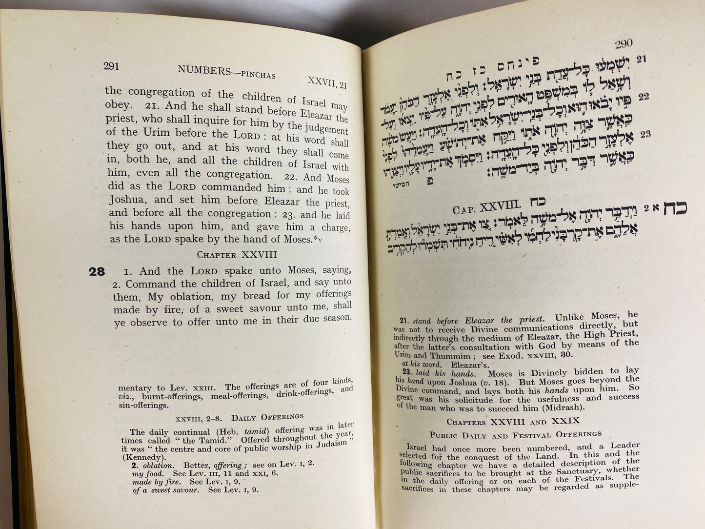 COMPLETE vintage Oxford University English Hebrew Pentateuch & Haftorahs Book set by Joseph Hertz London printing blue and gold decor 1945