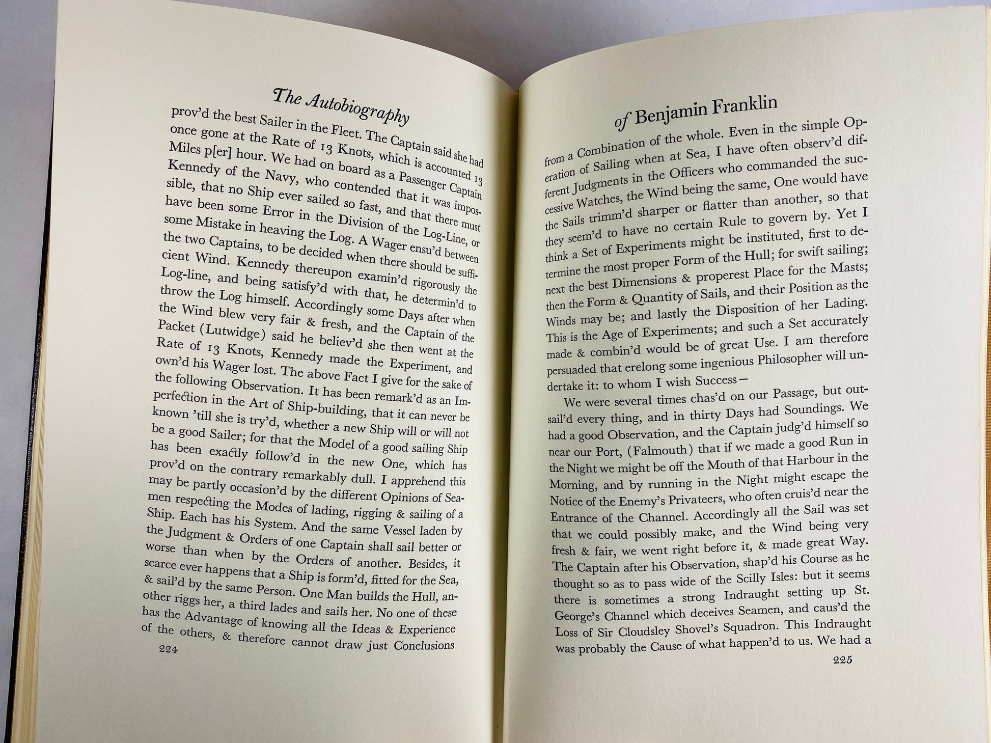 Benjamin Franklin autobiography vintage Easton Press leather book circa 1976 beautiful brown binding gold tooling